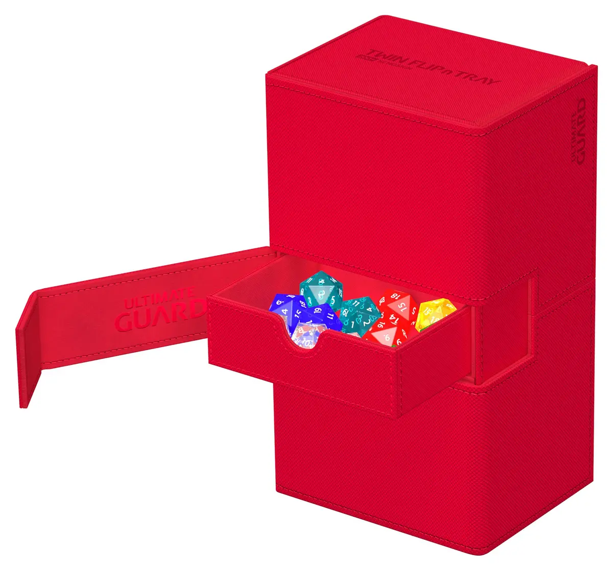Ultimate Guard Twin Flip'n'Tray 200+ Storage Box for 200 Double-Sleeved TCG Cards | Microfiber & Magnetic Closure - view 3