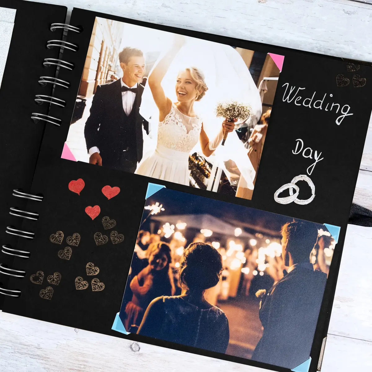 Bstorify Scrapbook Album, 8 x 8 Inch | Durable 60 Pages, Black, Creative Memory Book - view 6