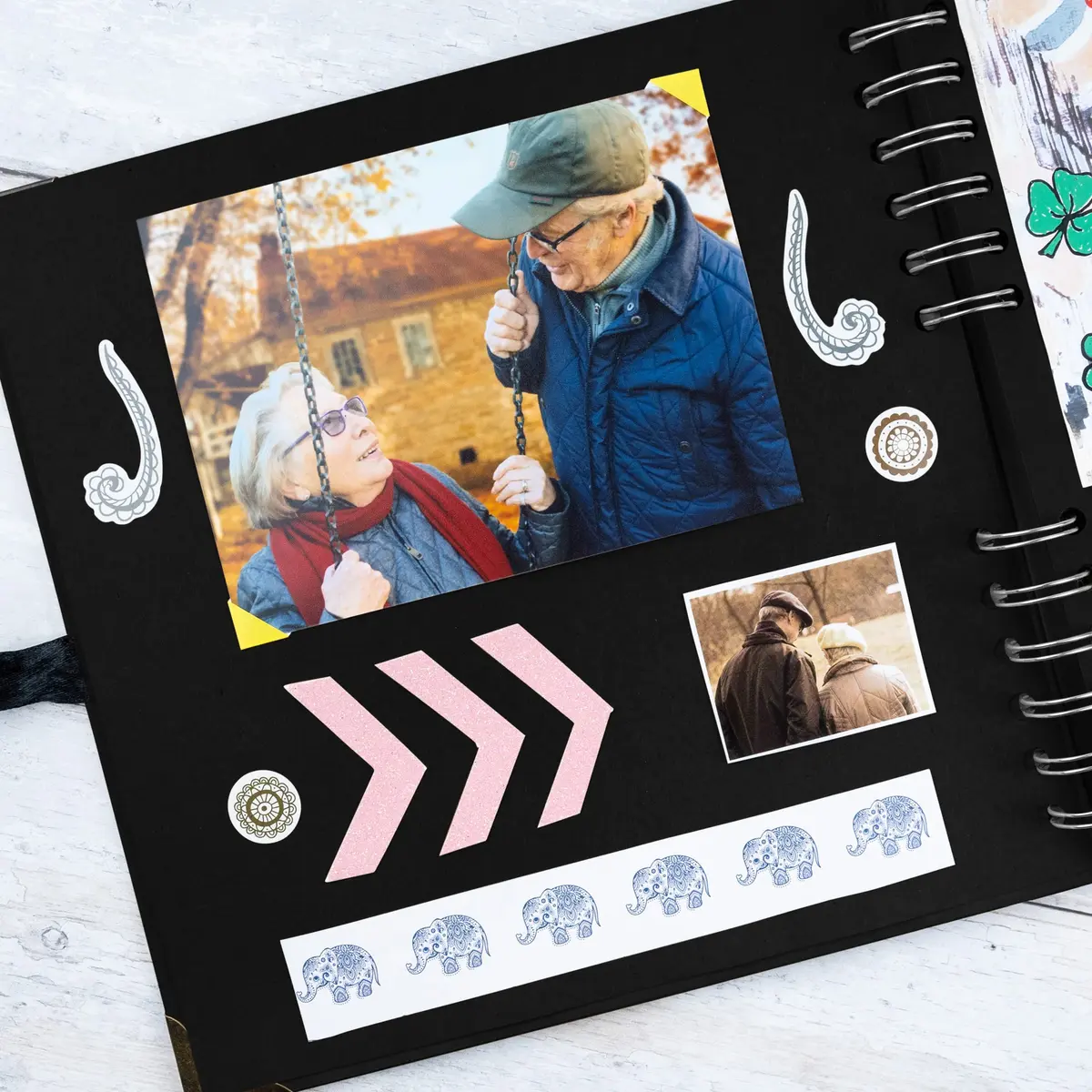 Bstorify Scrapbook Album, 8 x 8 Inch | Durable 60 Pages, Black, Creative Memory Book - view 7