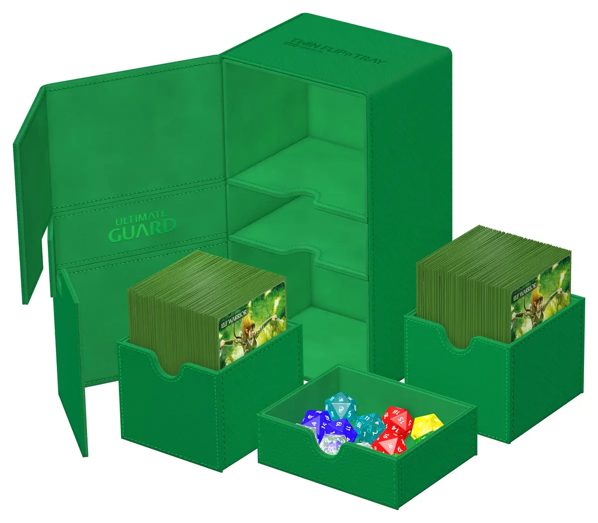 Ultimate Guard Twin Flip'n'Tray 200+ Deck Case for 200 Double-Sleeved TCG Cards | Microfiber & Magnetic Closure - view 5