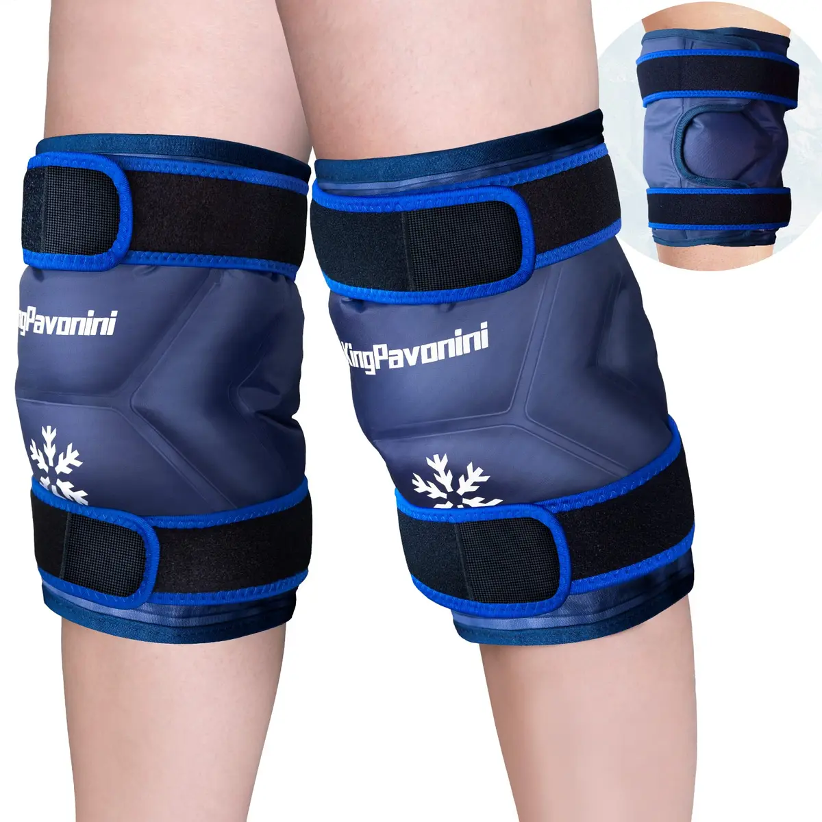 KingPavonini XXL Knee Ice Pack Wrap Around Entire Knee 2 Pack | Large Gel Cold Therapy for Pain & Swelling - view 2