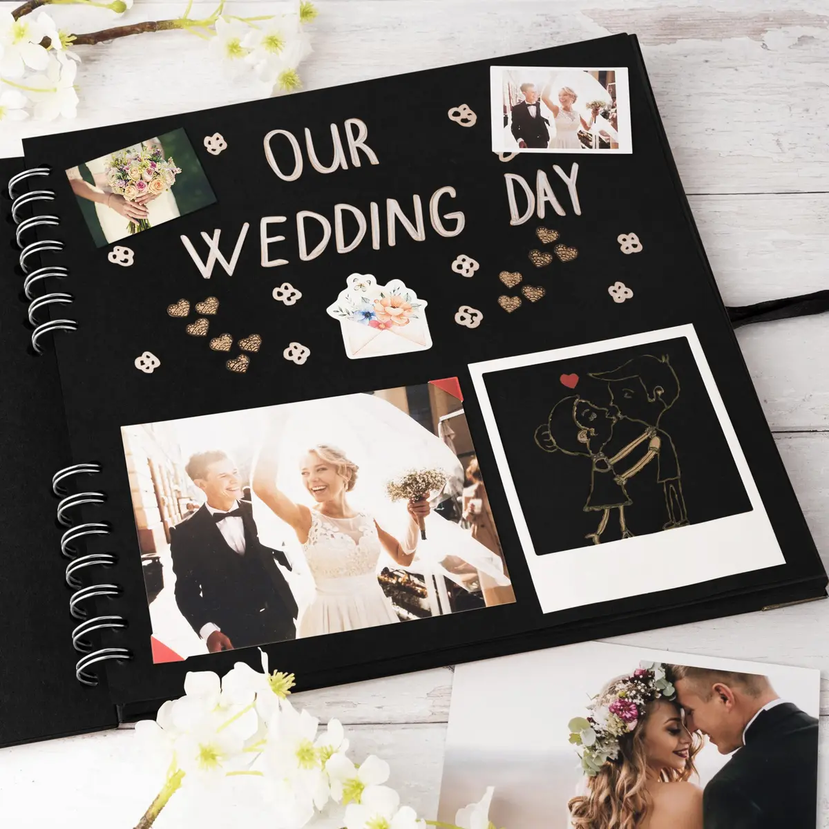 Bstorify Scrapbook Album 10 x 10 Inch Black | Durable & Creative Memory Book - view 5