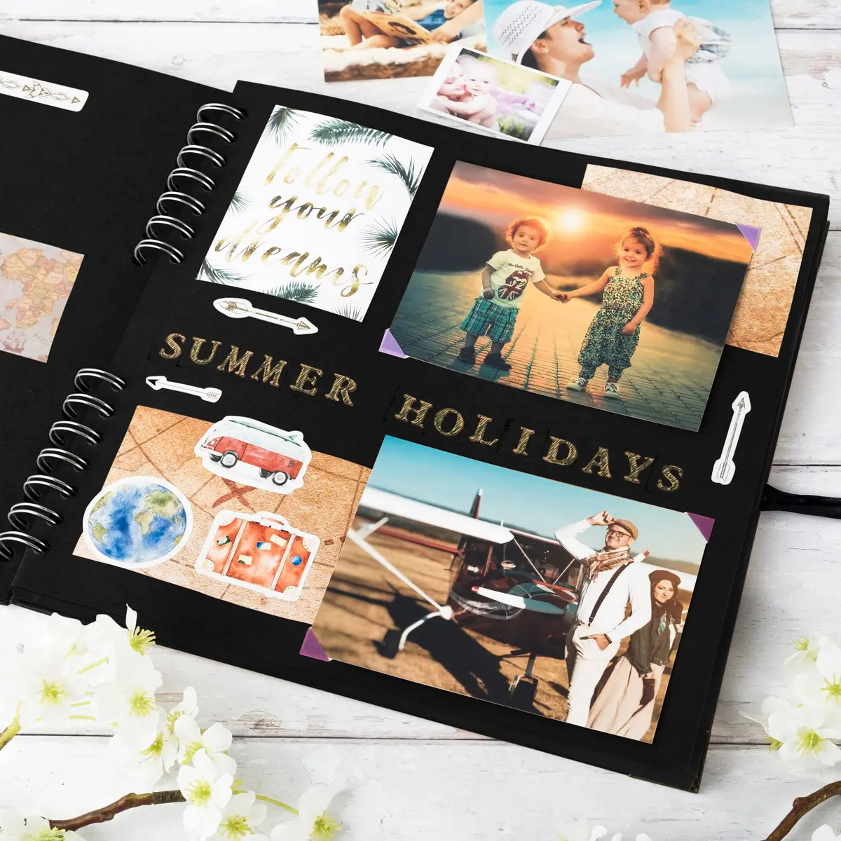 Bstorify Scrapbook Album 10 x 10 Inch Black | Durable & Creative Memory Book - view 6