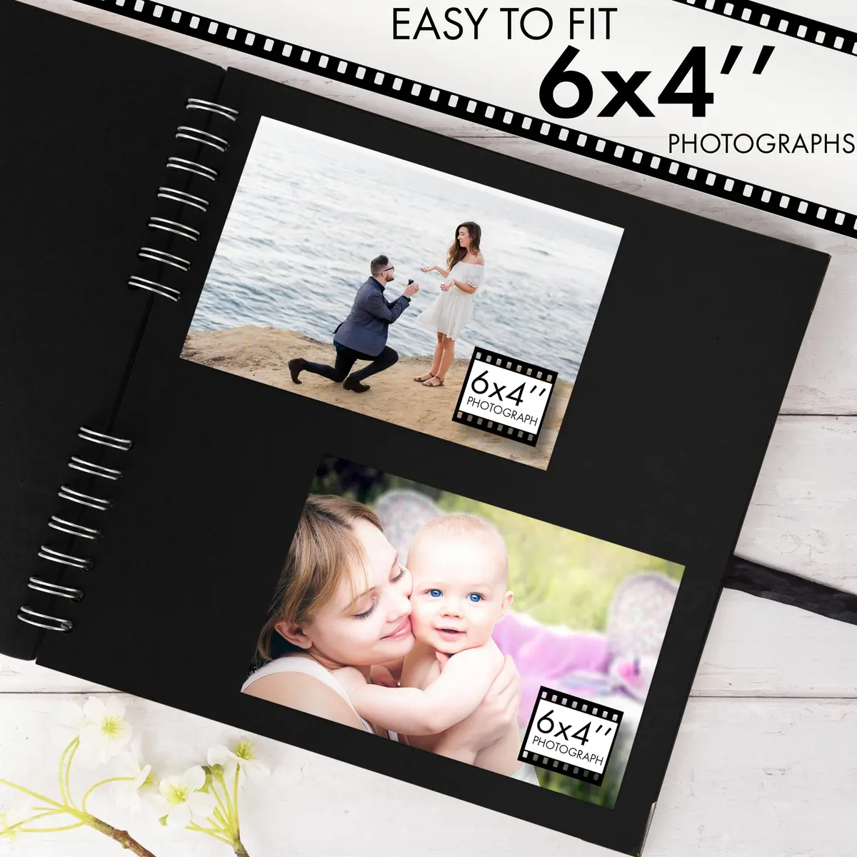 Bstorify Scrapbook Album 10 x 10 Inch Black | Durable & Creative Memory Book - view 4