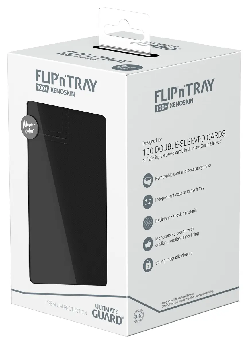 Ultimate Guard Flip'n'Tray 100+ Deck Case for 100 Double-Sleeved TCG Cards + Dice Tray | Magnetic Closure & Microfiber Lining - view 8