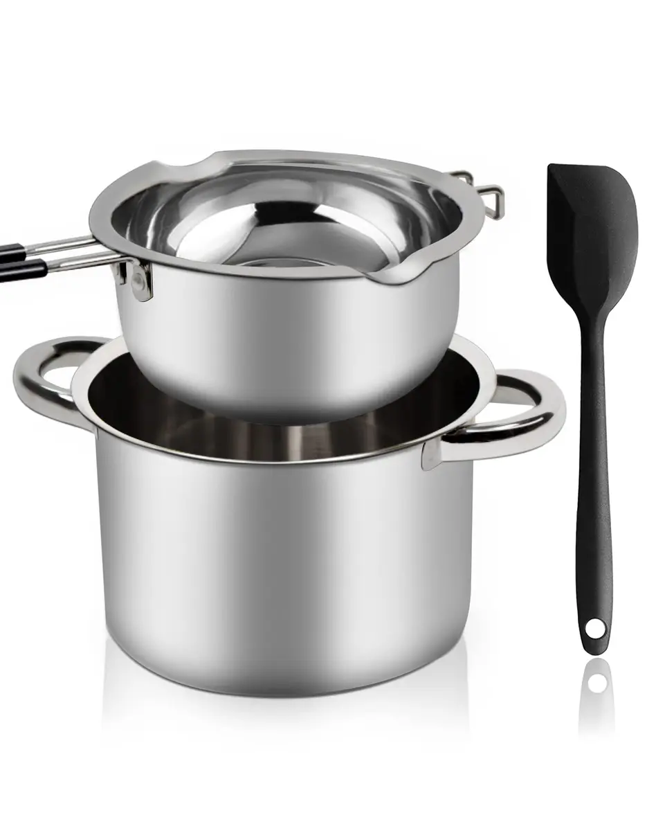 Marsheepy 1200ml Chocolate Melting Pot with 2800ml Stainless Steel Pot | Rust-Proof 304 Steel, Dishwasher Safe - main product image