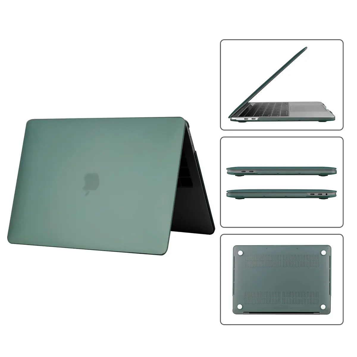 EooCoo Crystal Case for MacBook Pro 13-inch M2 M1 (A2338 A2289 A2251 A2159 A1989 A1706 A1708) | Matte Green Hard Shell Protection - view 5