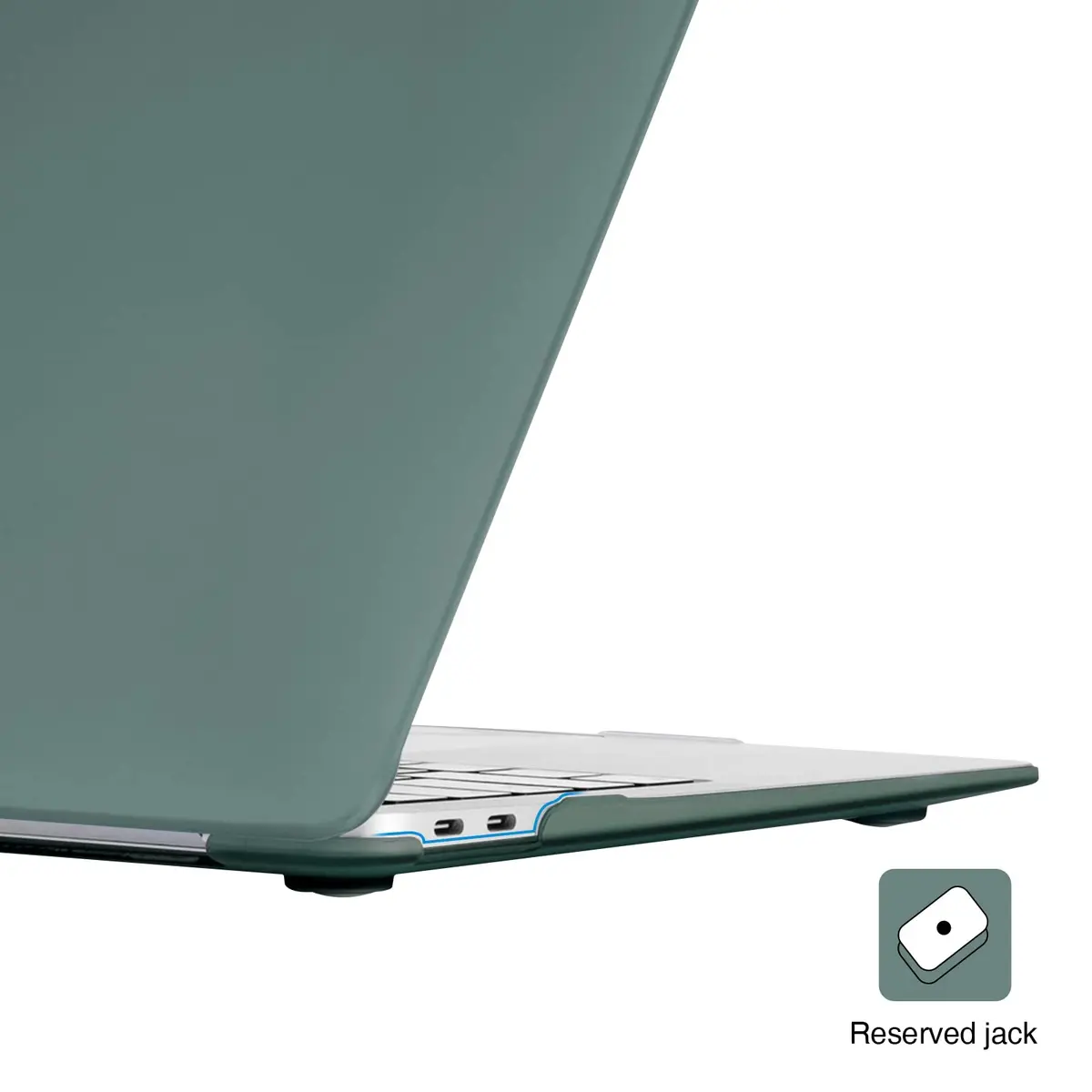 EooCoo Crystal Case for MacBook Pro 13-inch M2 M1 (A2338 A2289 A2251 A2159 A1989 A1706 A1708) | Matte Green Hard Shell Protection - view 4