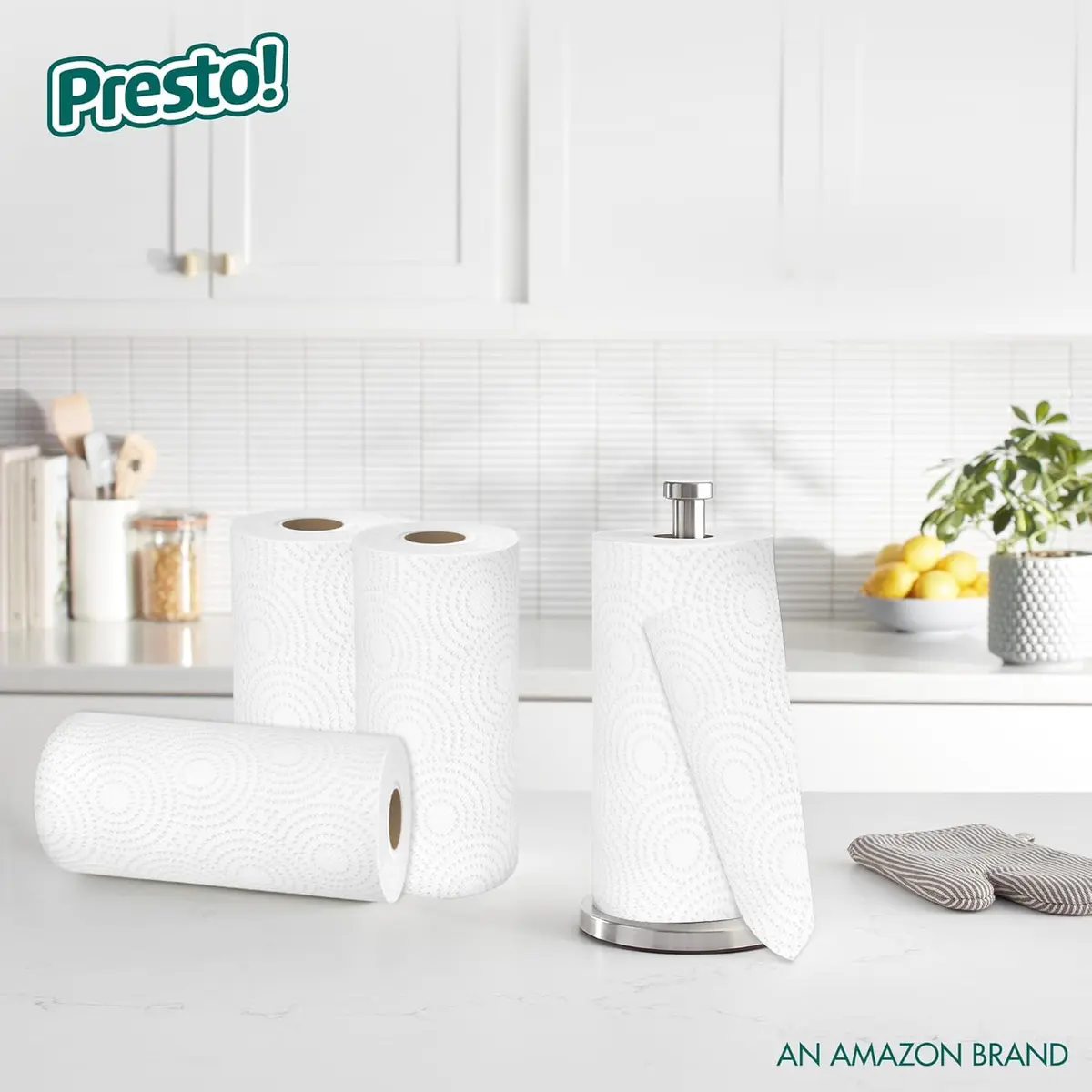 Presto! Flex-a-Size Kitchen Paper Towels, 2048 Sheets (16 Family Rolls) | Strong, Absorbent, Eco-Friendly - view 6