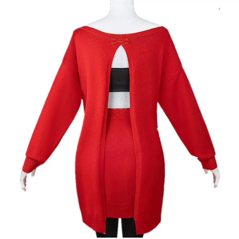 COLSA Yor Cosplay Costume Red Sweater Uniform Set XXL | Anime Character Replica - view 5