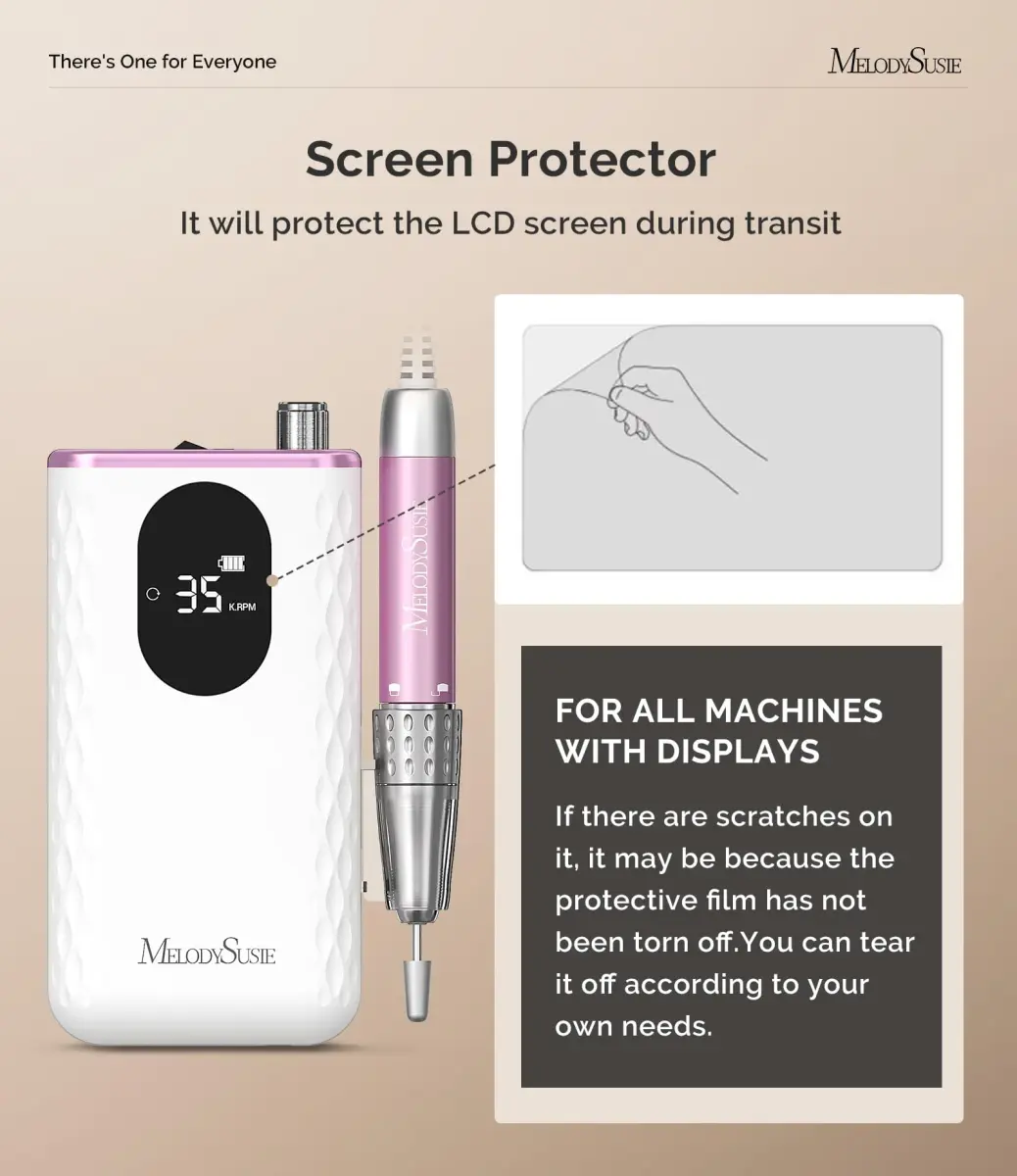 MelodySusie MM400D Cordless Nail Drill 35,000 RPM Rose Gold | Professional E-File for Manicures & Pedicures - view 5