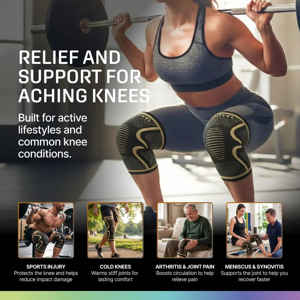 Modvel Compression Knee Brace 2-Pack | Medium, High-Copper | FDA Approved, Doctor Recommended - view 3
