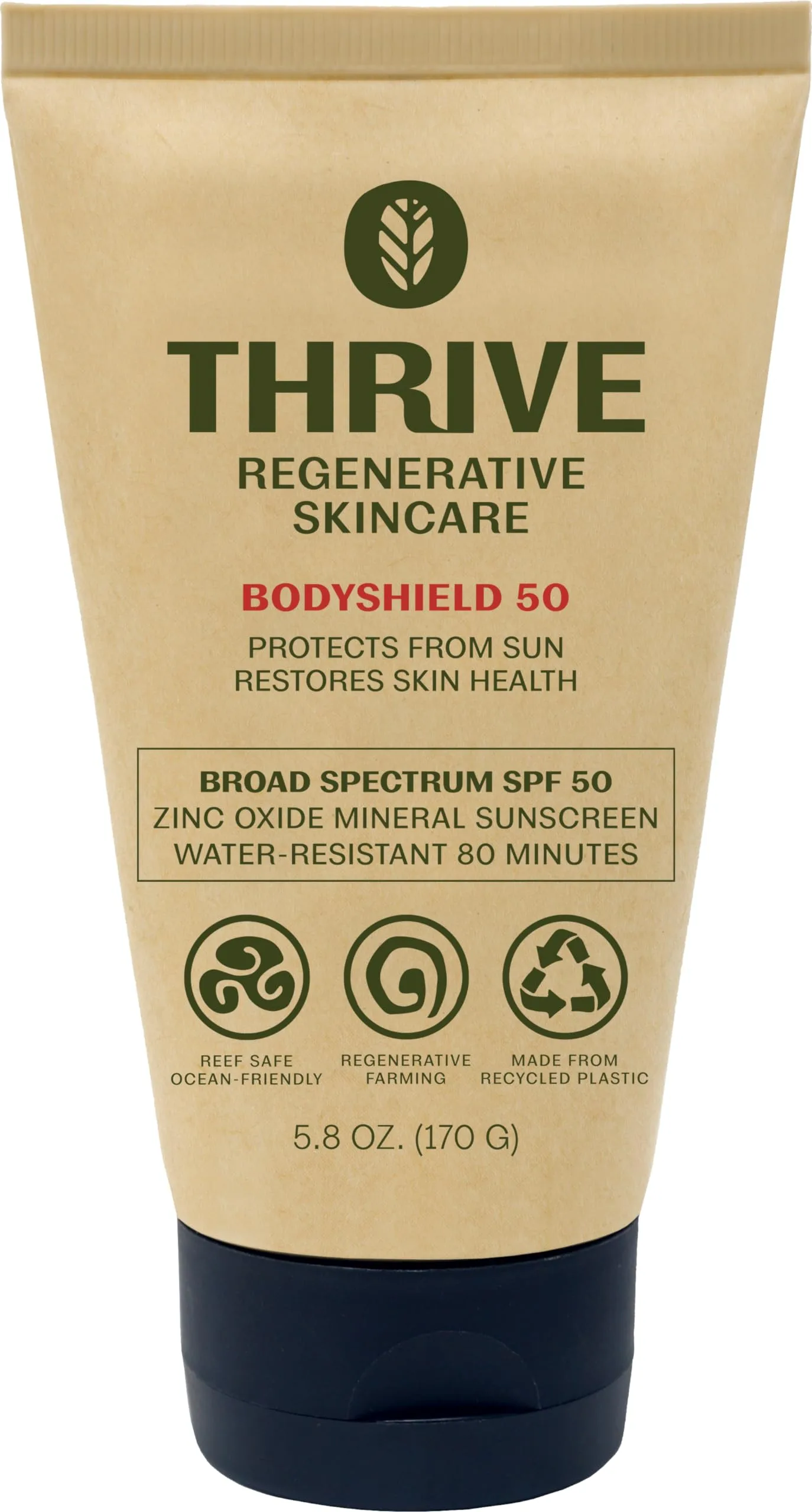 Thrive Natural Care Reef Safe Sunscreen SPF50 Mineral Non-Nano Zinc Oxide 5.8 Oz | Hawaii 104 Reef Act Compliant - main product image