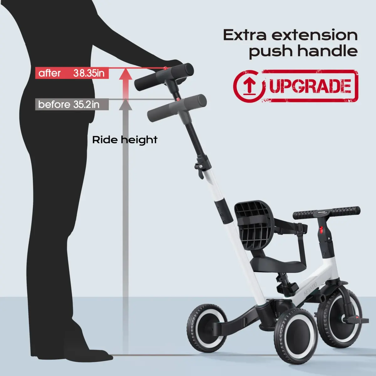 newyoo TR007 5-in-1 Toddler Tricycle & Balance Bike 12-36 Months | ASTM Approved - view 5