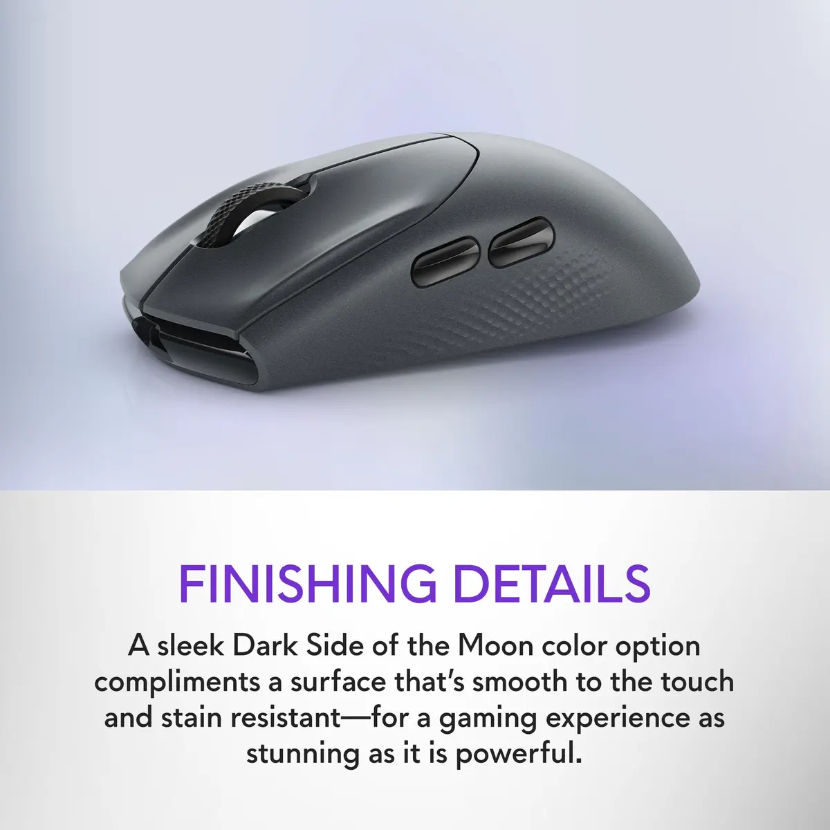 Alienware AW720M Tri-Mode Wireless Gaming Mouse - 26,000 DPI, 8 Programmable Buttons, Magnetic Charging, Dark Side of The Moon - view 7