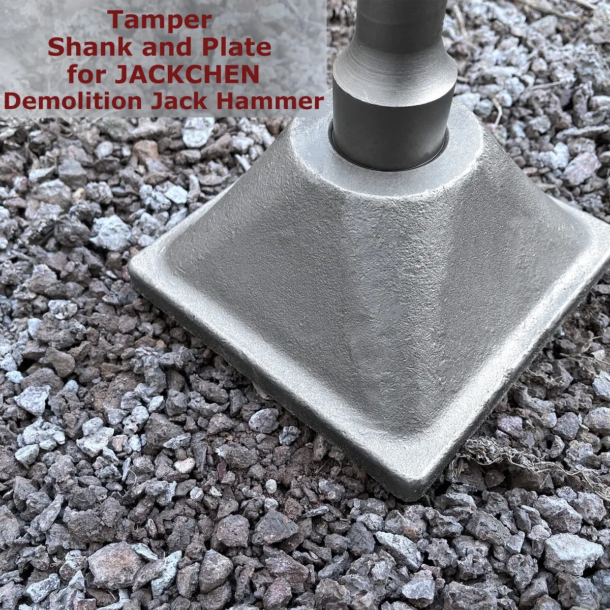 JACKCHEN 1-3/16 inch (30mm) Tamper Shank | Durable Forged Steel for Soil & Gravel Compacting - view 2