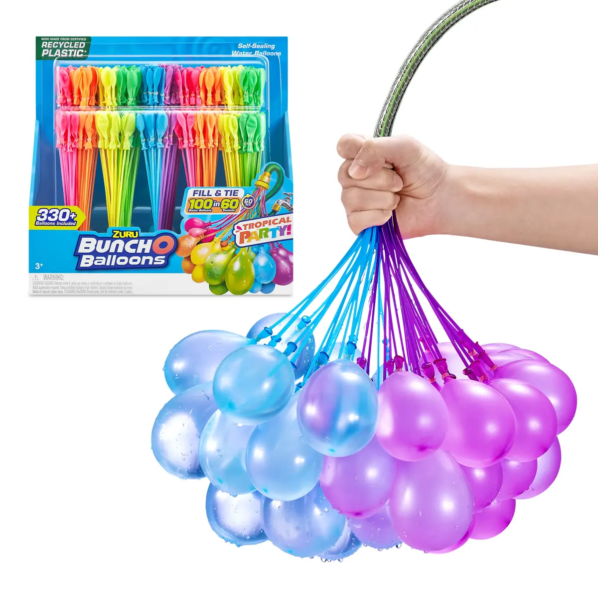 Bunch O Balloons Tropical Party Water Balloons 330+ Count | Rapid-Fill Self-Sealing - view 2