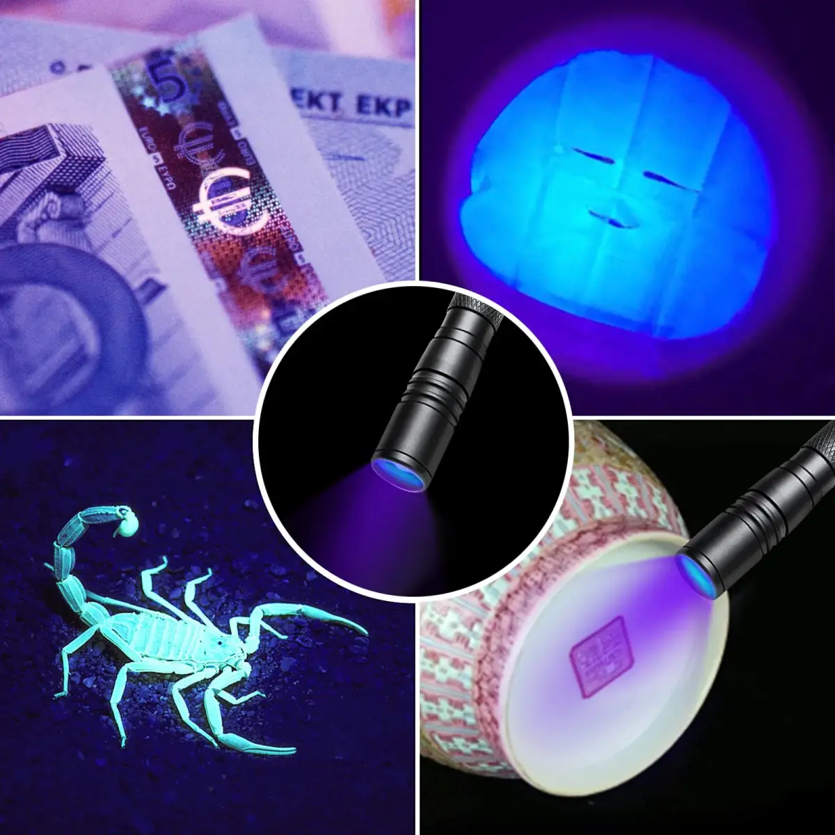 COSMOING Zoomable UV Blacklight Flashlight 5.4 inch | Detects Pet Stains & Hidden Ink - view 5
