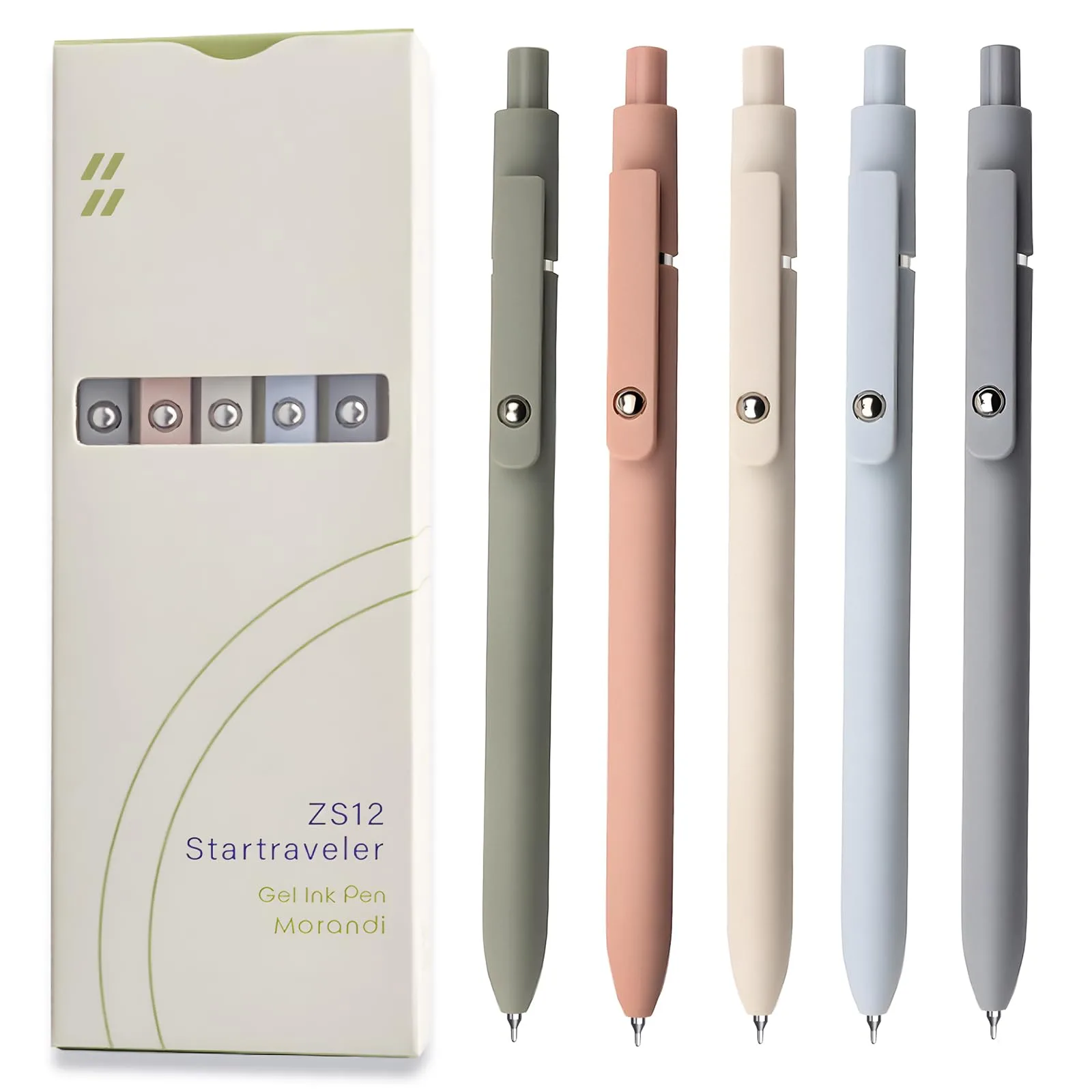 UIXJODO Gel Pens 5 Pcs 0.5mm Black Ink Fine Point Smooth Writing Pens | Aesthetic Office School Supplies Gifts - main product image