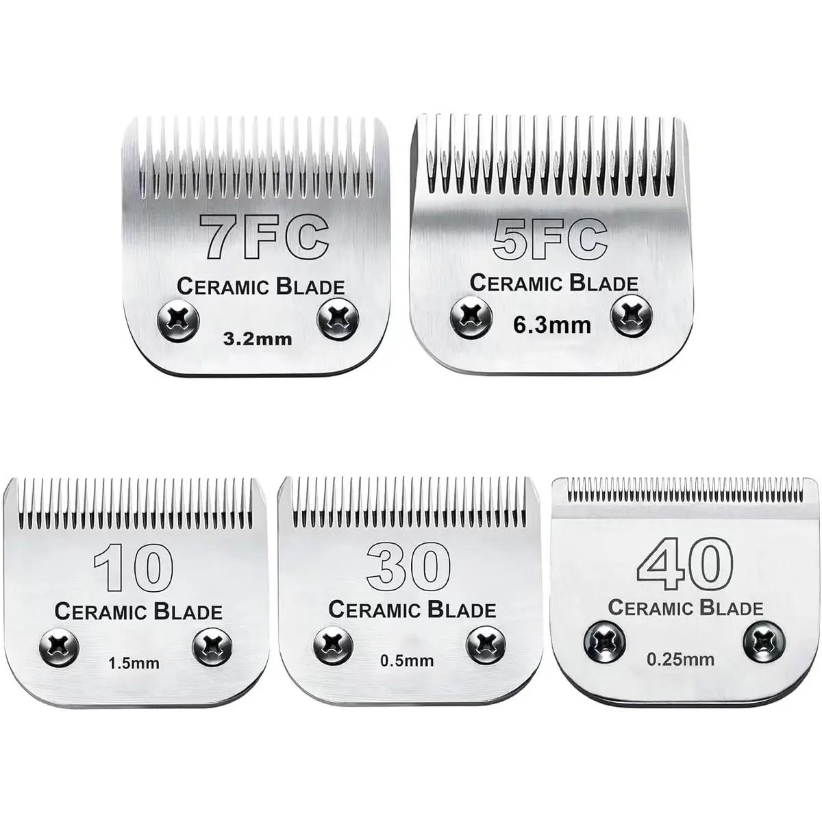 Audoc 5PCS Dog Grooming Clipper Replacement Blades #10 (1.5mm) & #30 (0.5mm) | Compatible with Andis, Oster A5, Wahl KM Series - view 9