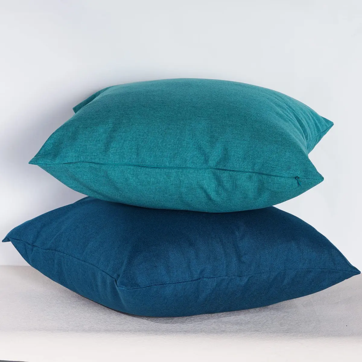 yeabwps Pack of 4 Decorative Outdoor Waterproof Throw Pillow Covers ONLY Square Garden Cushion Cases for Patio, Couch, Tent and Sofa, 18 x 18 Inches (Blue-Green, Blue, Green, Light Green) - view 5