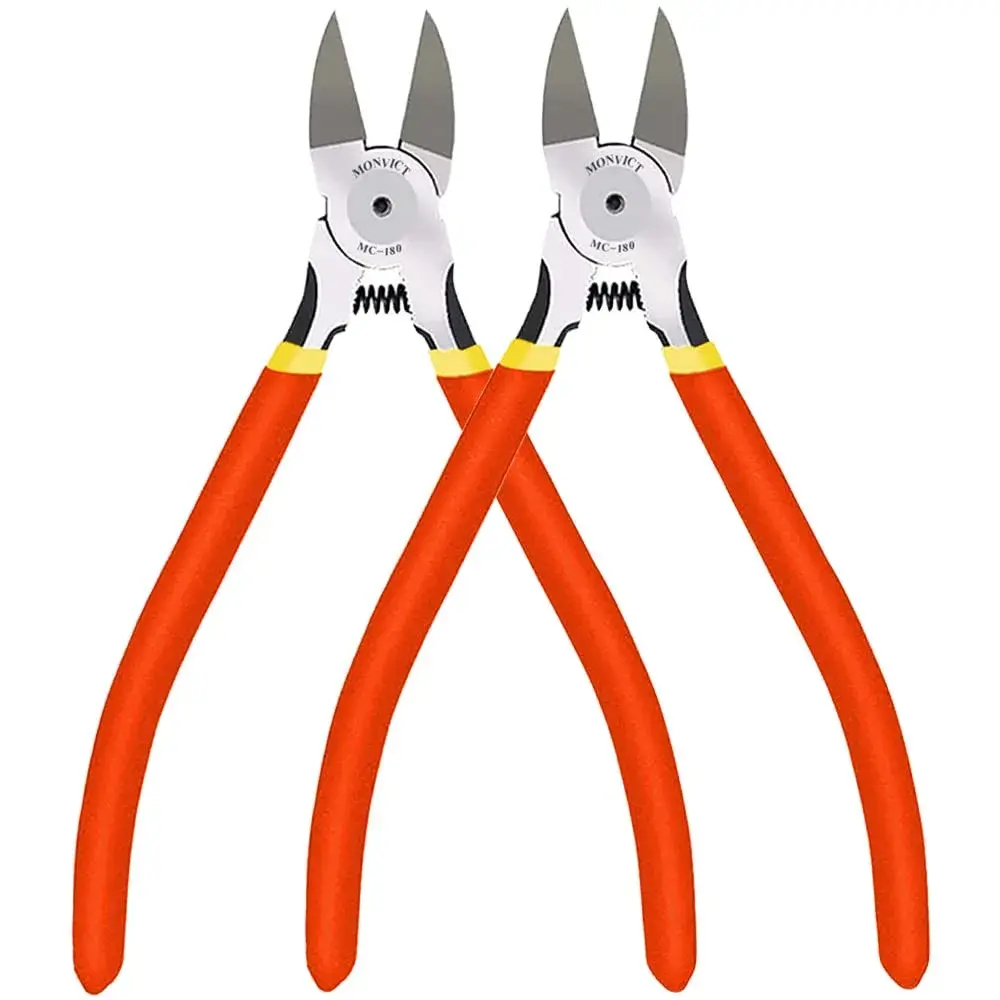 MONVICT 2 Pack 6 inch Wire Cutters Precision Flush Side Cutters | Heavy Duty Pliers for Cables, Wires, Zip Ties - main product image