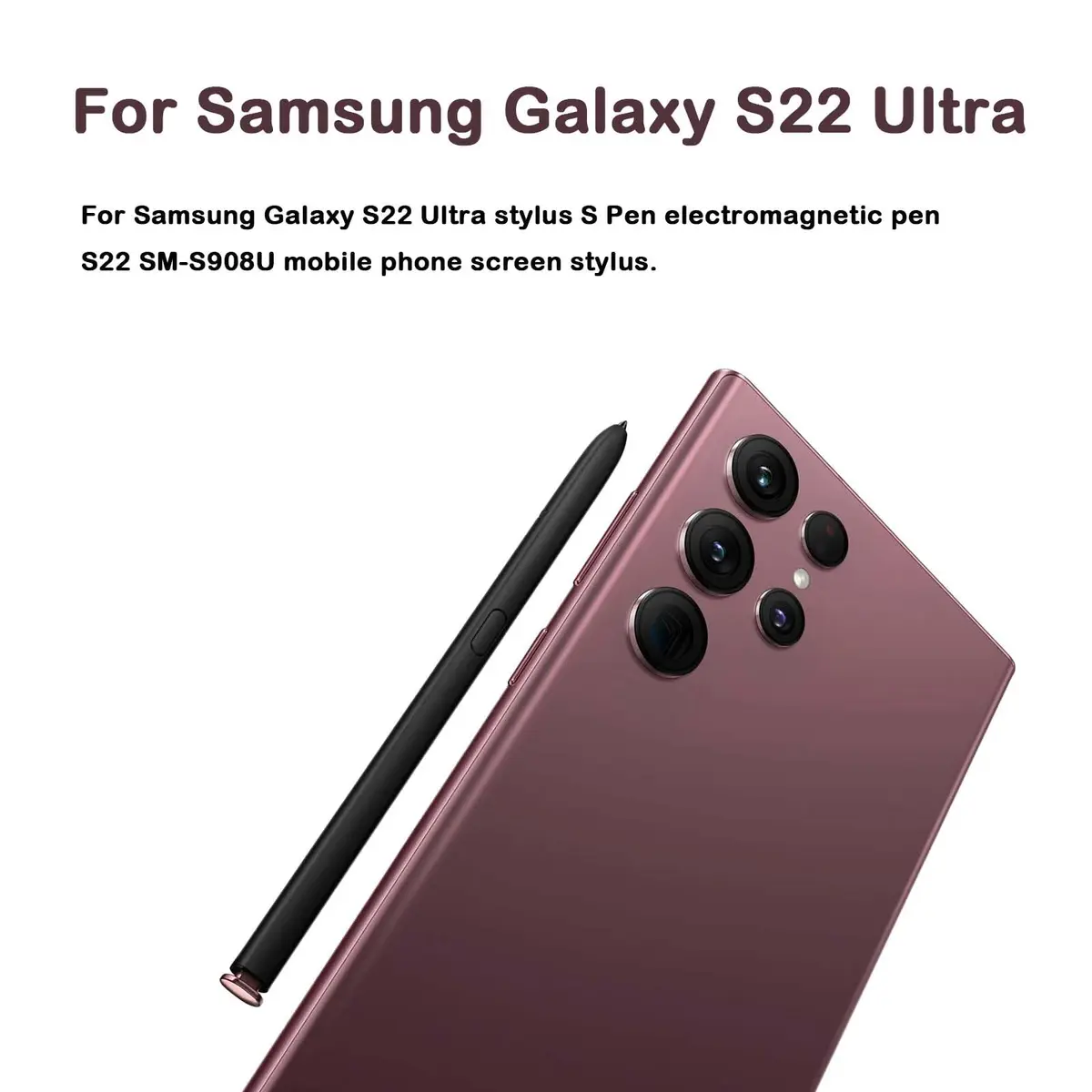 LiXiongBao S22 Ultra S Pen Replacement for Samsung Galaxy S22 Ultra 5G Stylus, Burgundy 3cm (1.18in) - view 2