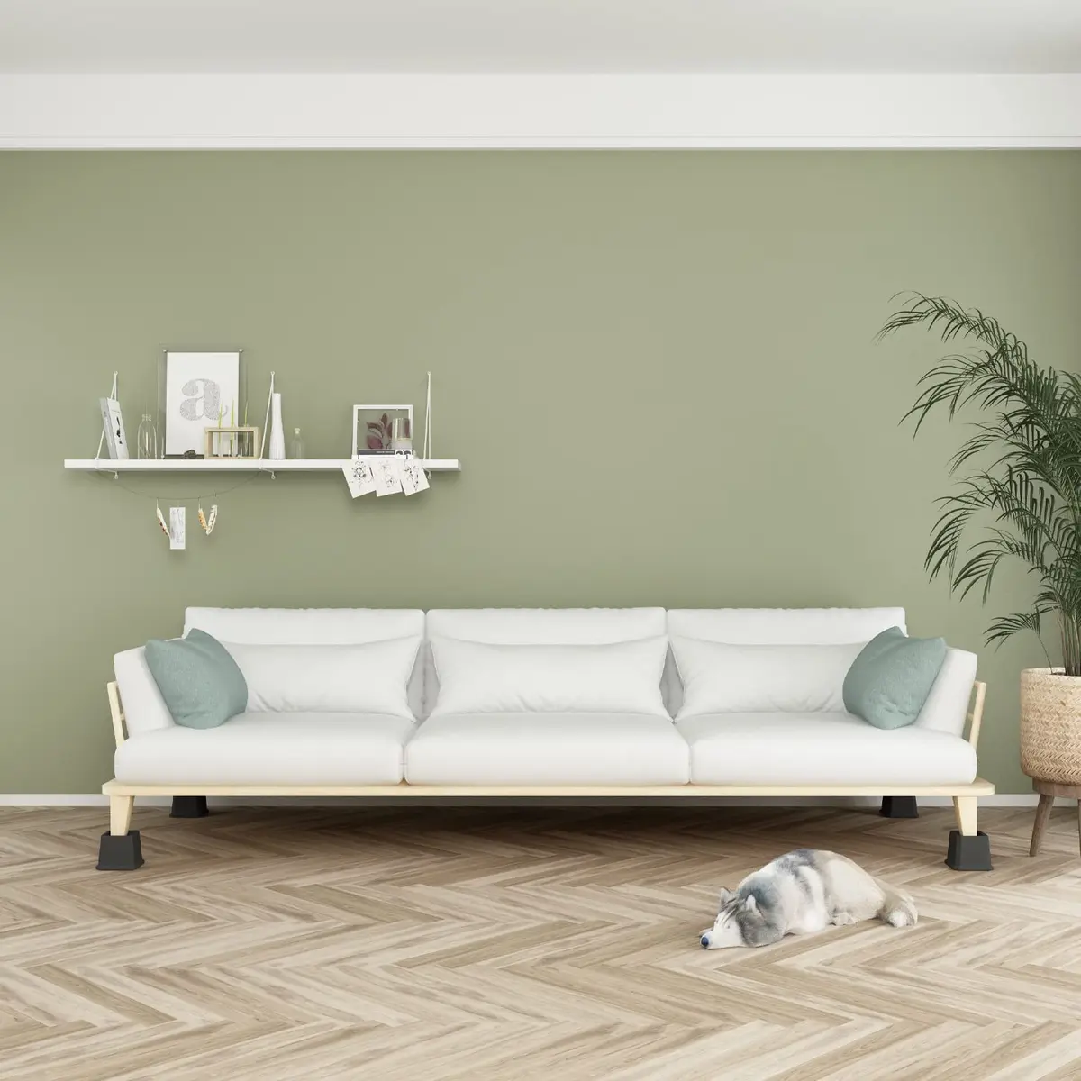 Ahasolid Bed Risers 3 Inch Heavy Duty | Furniture Risers, Set of 8, Black, Supports up to 1500 lbs - view 3