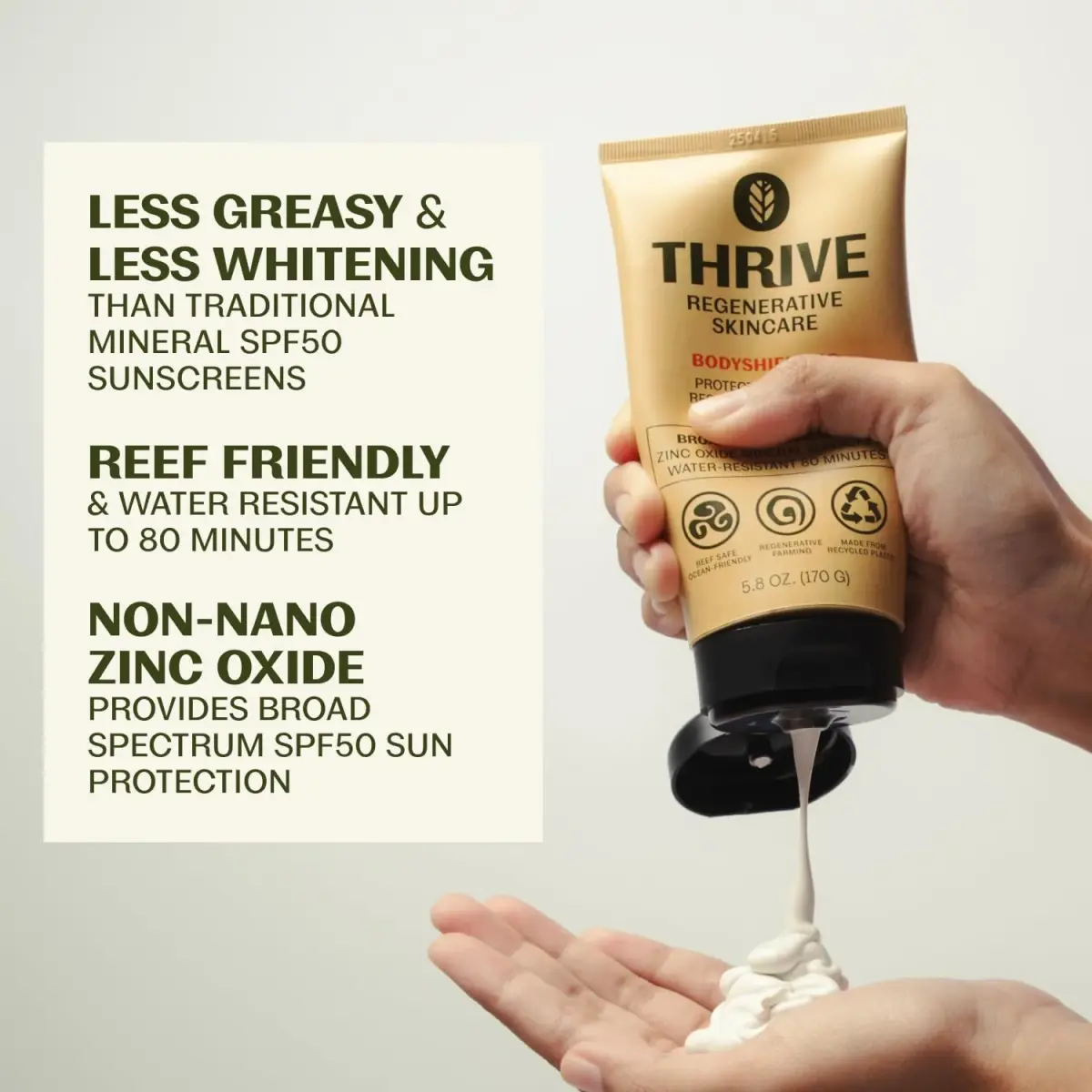 Thrive Natural Care Reef Safe Sunscreen SPF50 - 313ml (10.6 Oz) | Broad Spectrum UVA/UVB Protection - view 2
