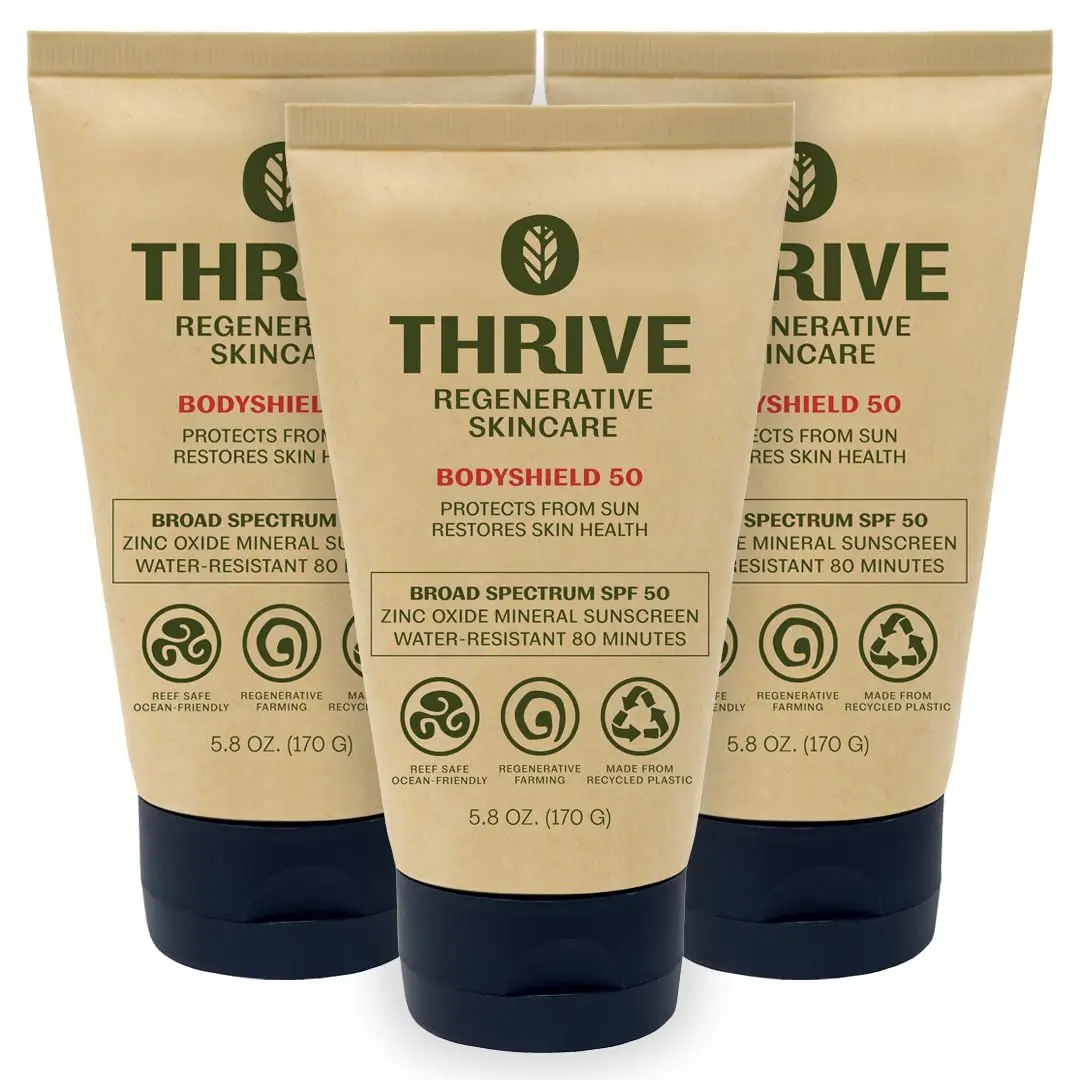 Thrive Natural Care SPF50 Vegan Sunscreen 516ml (17.4 Fl Oz) | Reef-Safe Mineral Sunscreen with Non-Nano Zinc Oxide - main product image