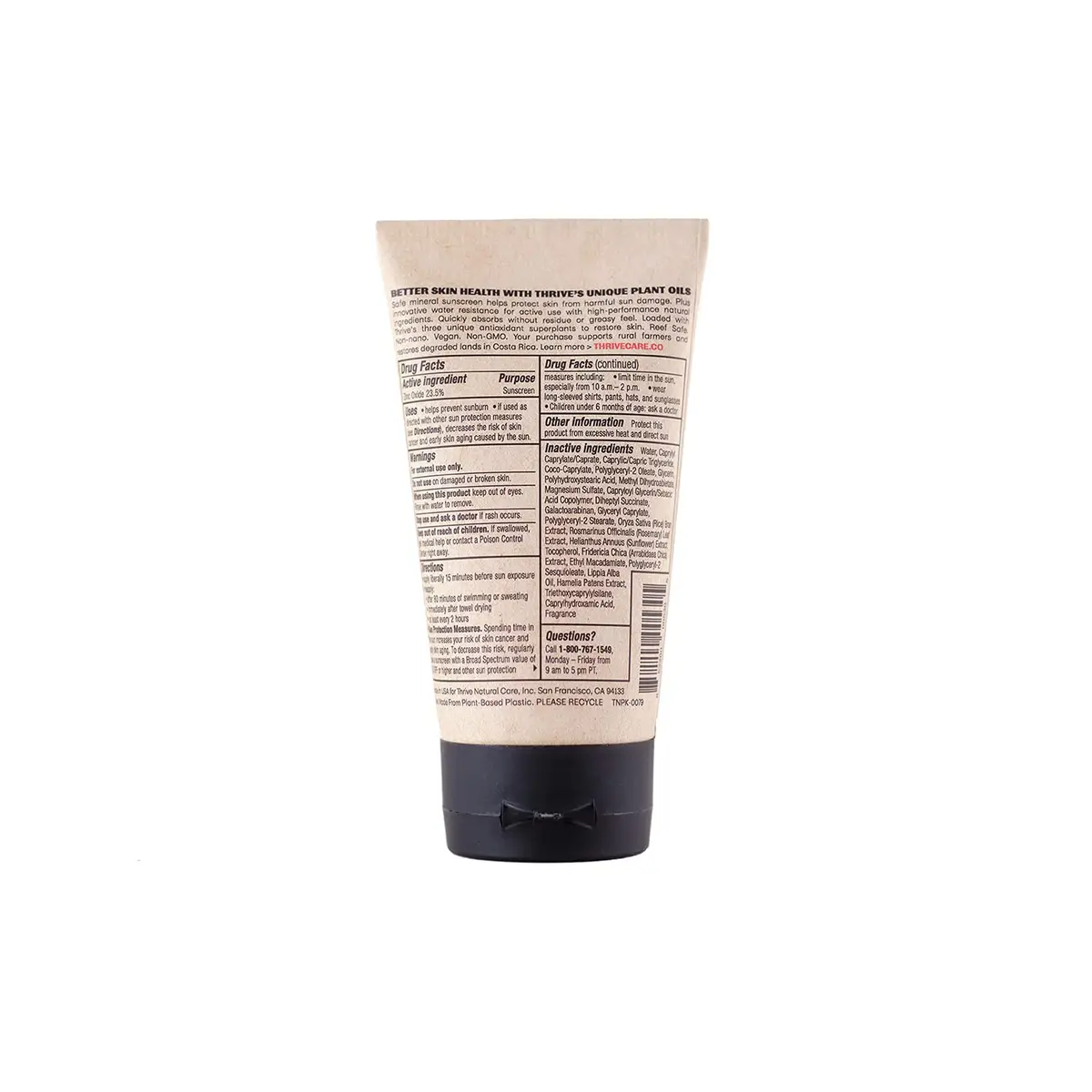 Thrive Natural Care SPF50 Vegan Sunscreen 516ml (17.4 Fl Oz) | Reef-Safe Mineral Sunscreen with Non-Nano Zinc Oxide - view 8