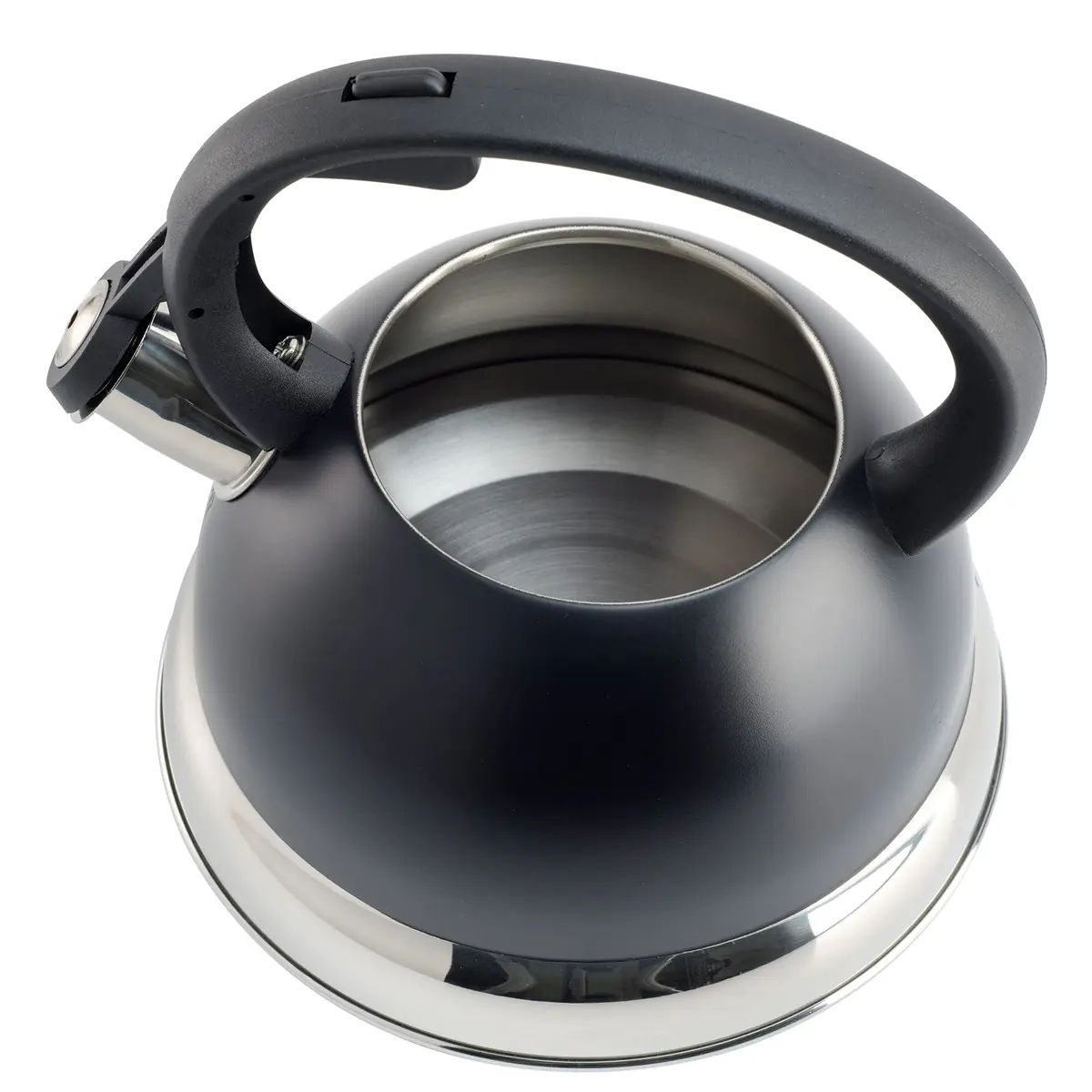 Mr. Coffee Flintshire 1.75-Quart (1.65 L) Stainless Steel Whistling Tea Kettle with Nylon Handle – Matte Black Stove-Top Kettle - view 4
