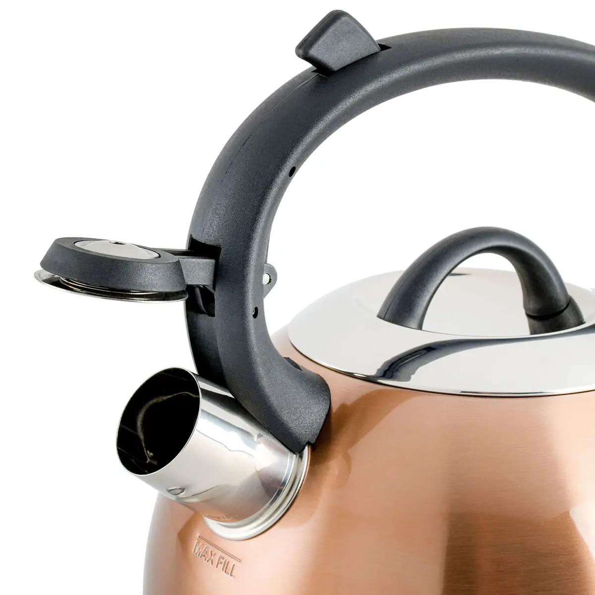 Mr. Coffee Flintshire 1.75-Quart Stainless Steel Whistling Tea Kettle with Nylon Handle – Copper Finish Stove-Top Kettle 1.59 L (1.75 Quart) - view 2