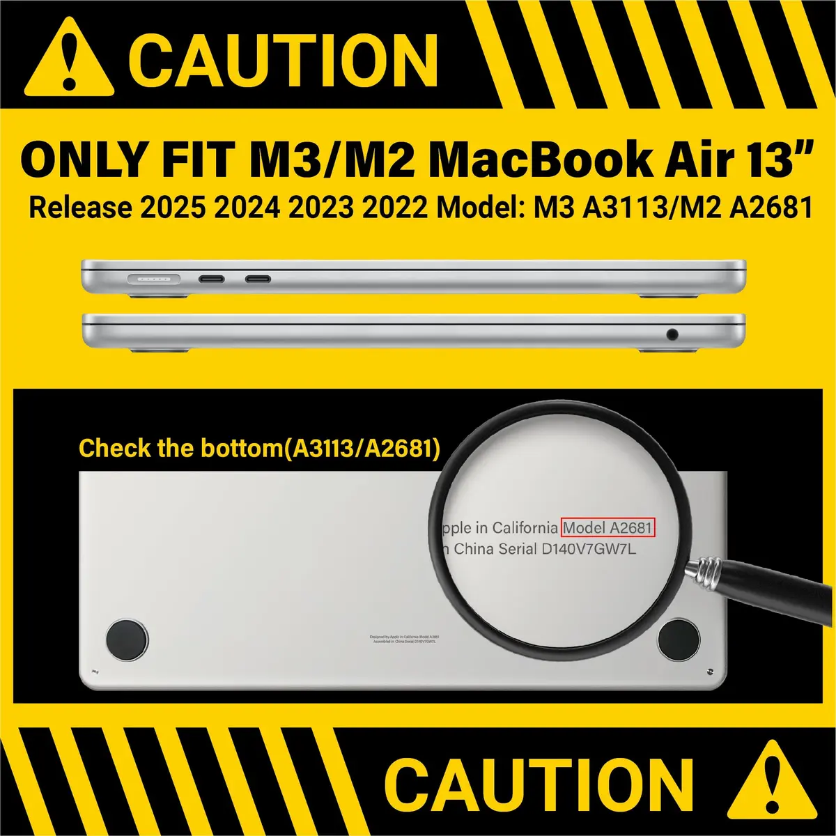 IBENZER MacBook Air 13 Inch Case M5 M4 M3 M2 | Hard Shell Cover for 2022-2026 Models - view 2