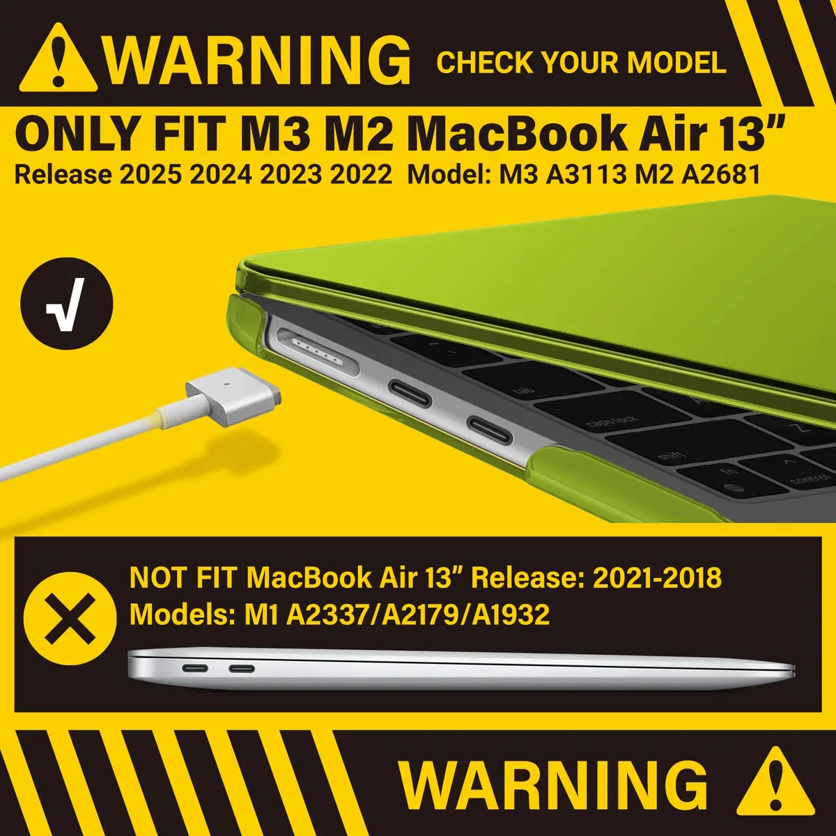 IBENZER MacBook Air 13 Inch Case M5 M4 M3 M2 | Hard Shell Cover for 2022-2026 Models - view 3