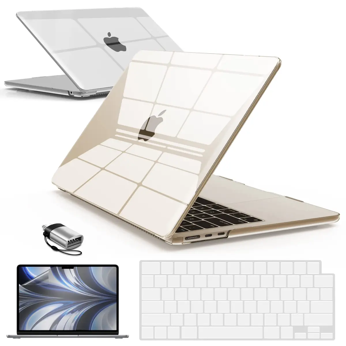 IBENZER MacBook Air 13 Inch Case Crystal Clear | Ultra-Light & Secure Fit for 2022-2026 - main product image