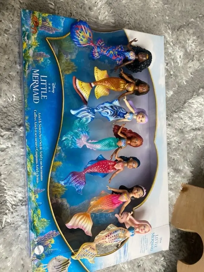 Mattel Disney Princess Toys, The Little Mermaid Ariel & Sisters Small Doll Set, Collection of 7 Mermaid Dolls, Inspired by the Movie | Poseable, Collectible, Family Fun - view 8