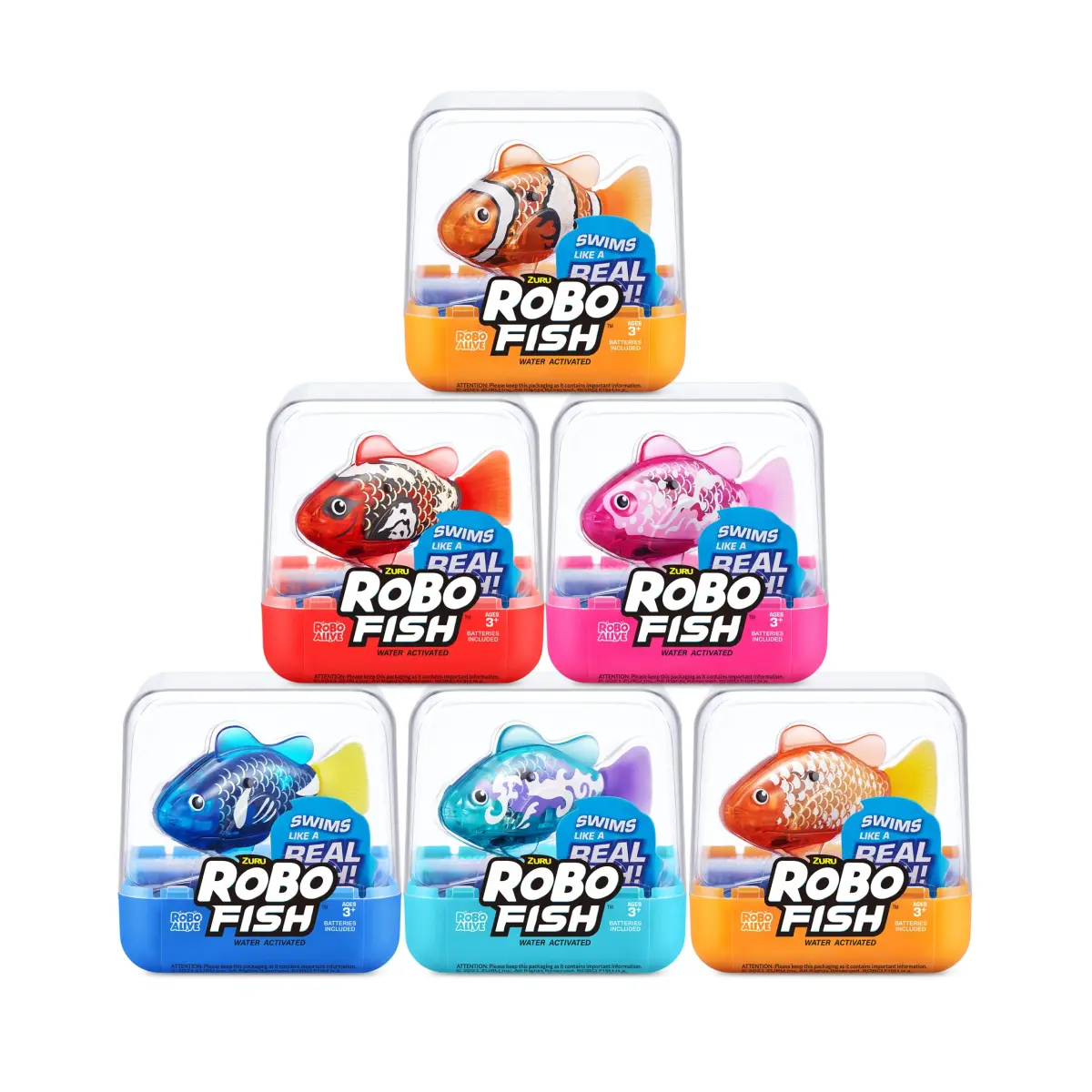 Robo Alive Robo Fish Robotic Swimming Fish 2 Piece Set | Water Activated, Color Changing, 2-Pack - view 7