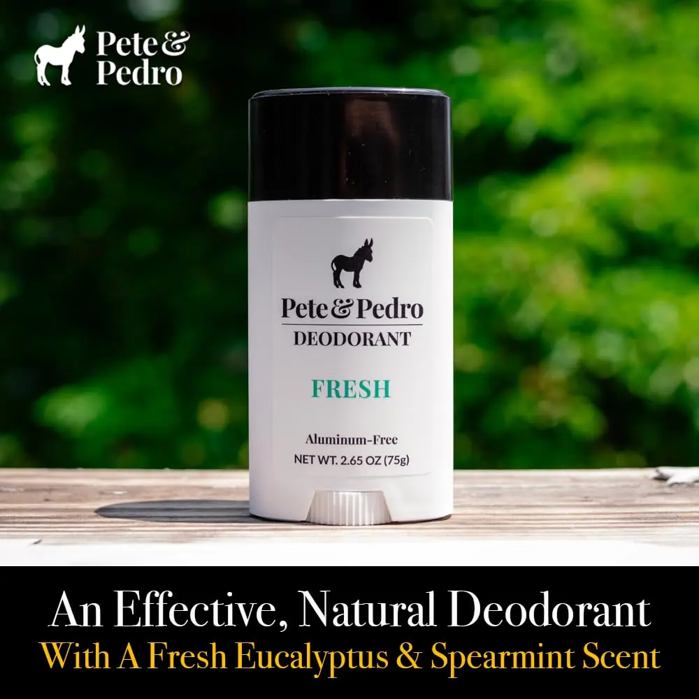 Pete & Pedro Natural Deodorant Aluminum-Free Eucalyptus & Spearmint 2.65 oz | Sensitive Skin & Odor Control - view 3