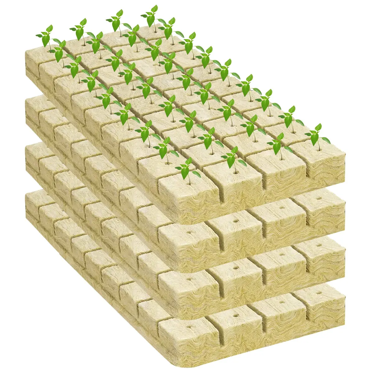 Legigo 1.2 Inch Rockwool Cubes Seed Starter Plugs 144 Count | Hydroponics & Soilless Gardening - view 8