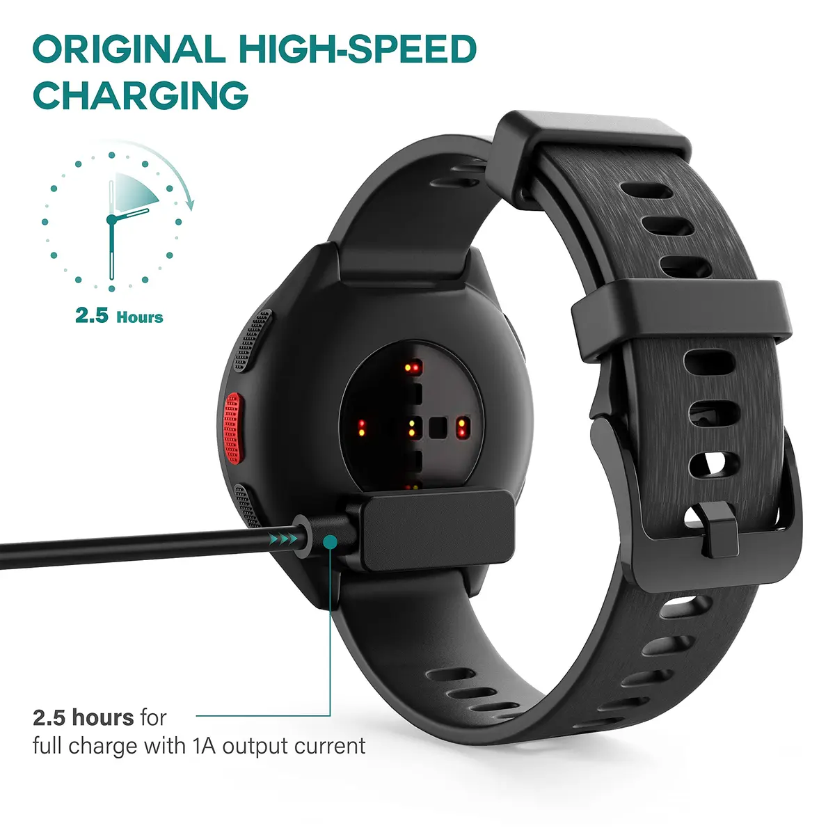 TUSITA Magnetic Charger Compatible with Polar Pacer, Pacer Pro, Ignite 3, Vantage V3, Vantage M3, 1M USB-A - view 5