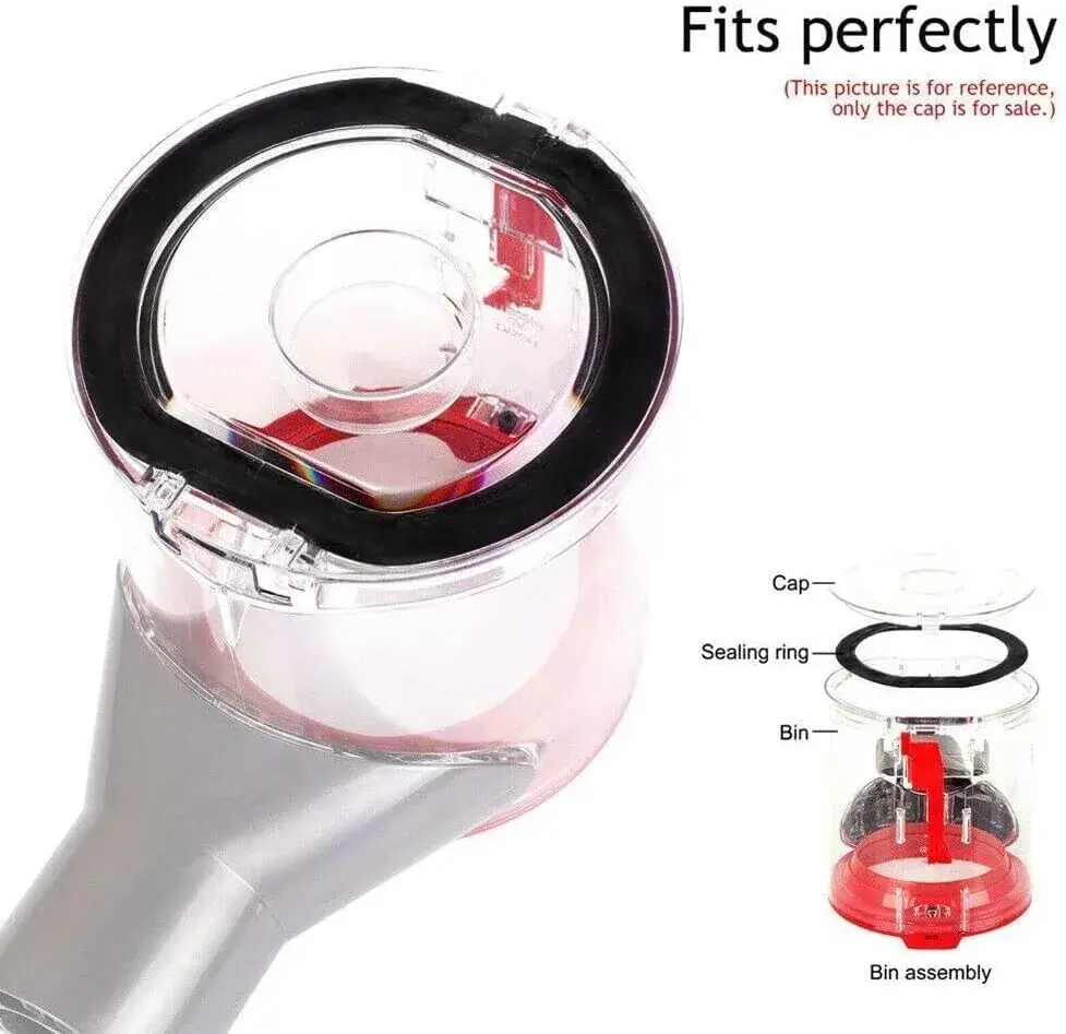 Chuancheng Dust Bin Lid Cap for Dyson V7 V8 Vacuum Cleaner Replacement Cover with Sealing Ring - view 6
