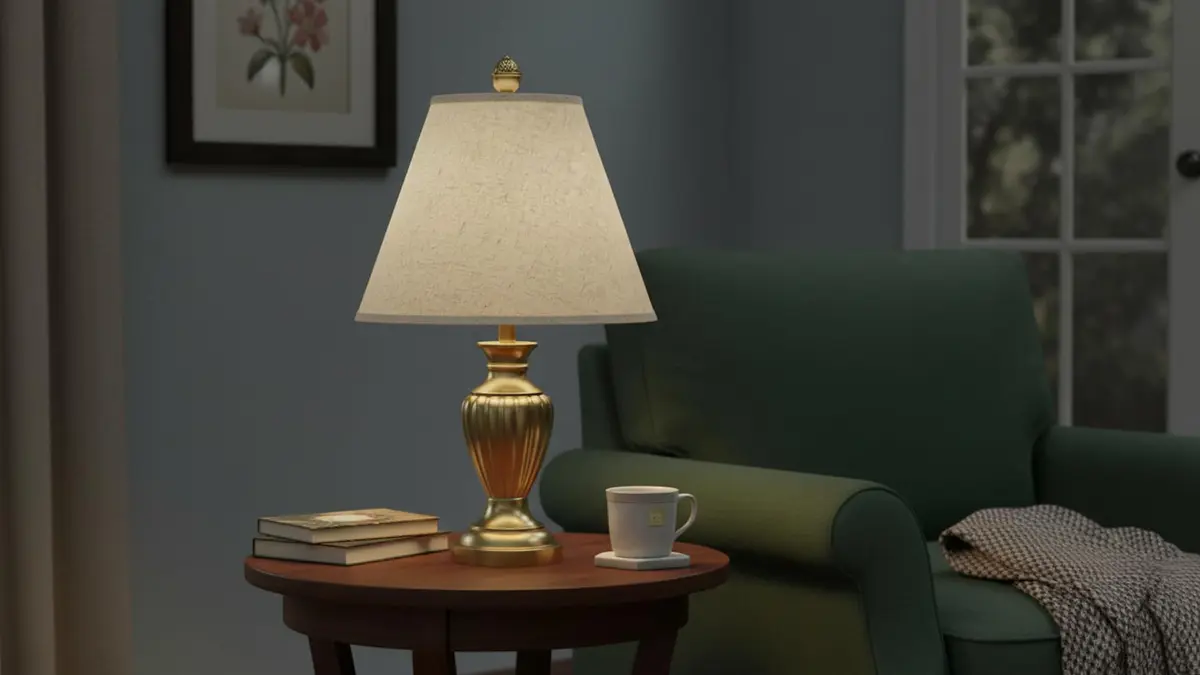 Aspen Creative 32291A Empire Shaped Lamp Shade in Flaxen | Transitional Hardback 14" Wide - view 6