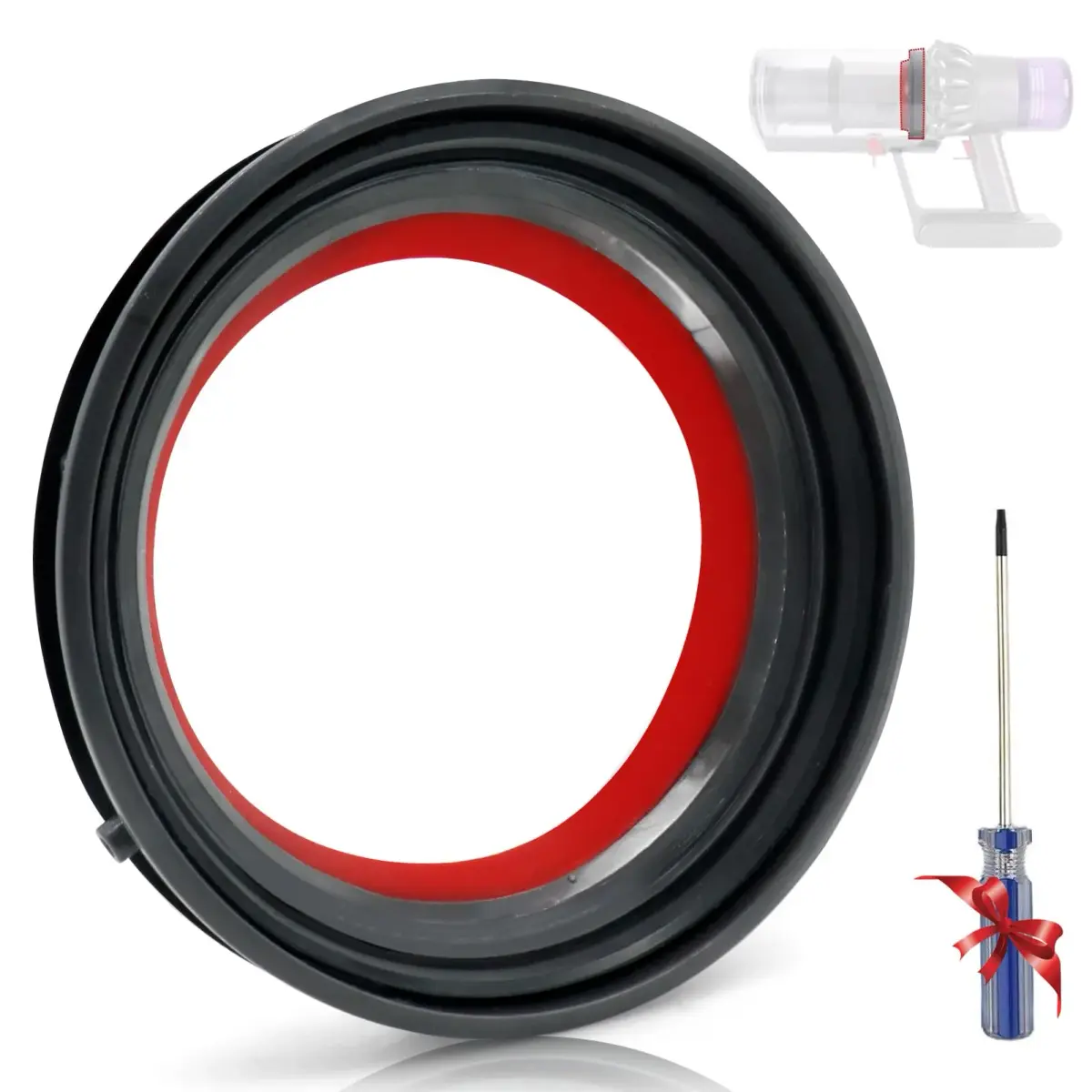 Chuancheng Dust Bin Bucket Top Fixed Sealing Ring for Dyson V10 Vacuum Cleaner | 11.6cm (4.57in) - main product image