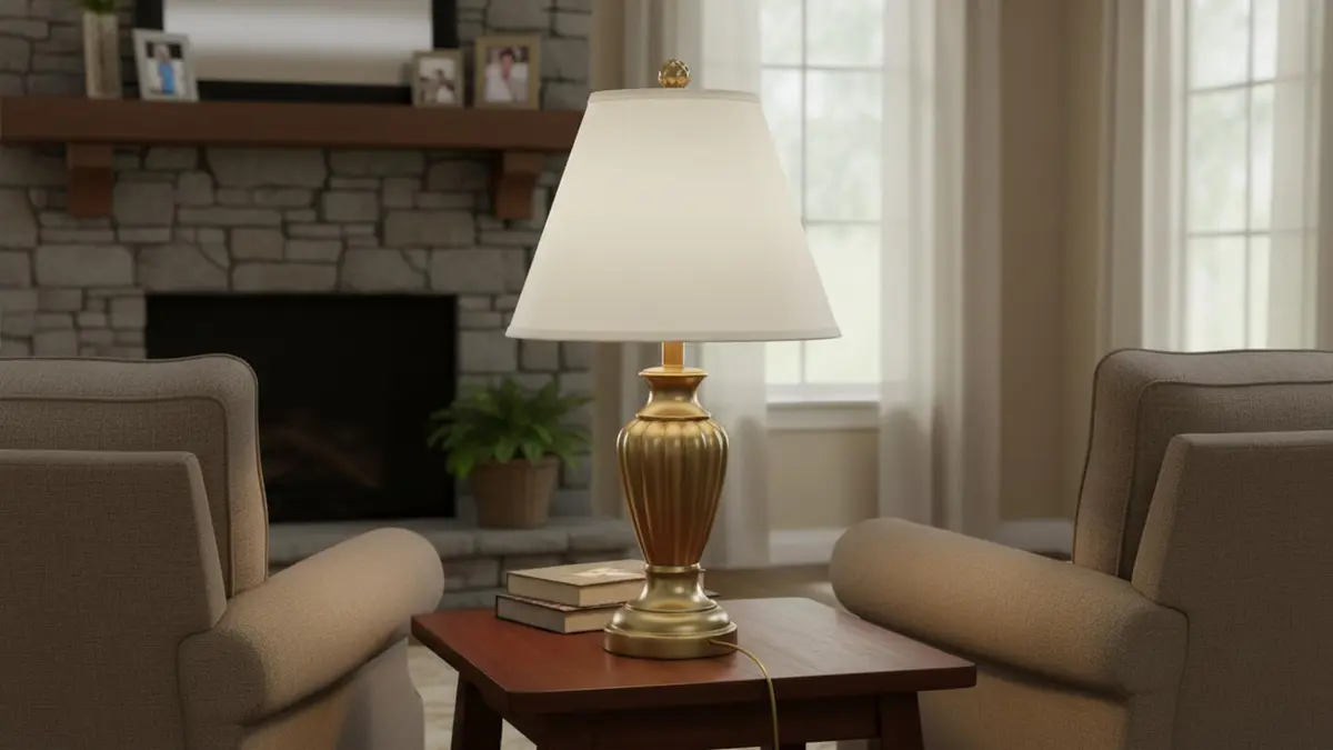Aspen Creative 32290A Off White Linen Empire Lampshade 14" | Transitional Hardback Shade - view 6