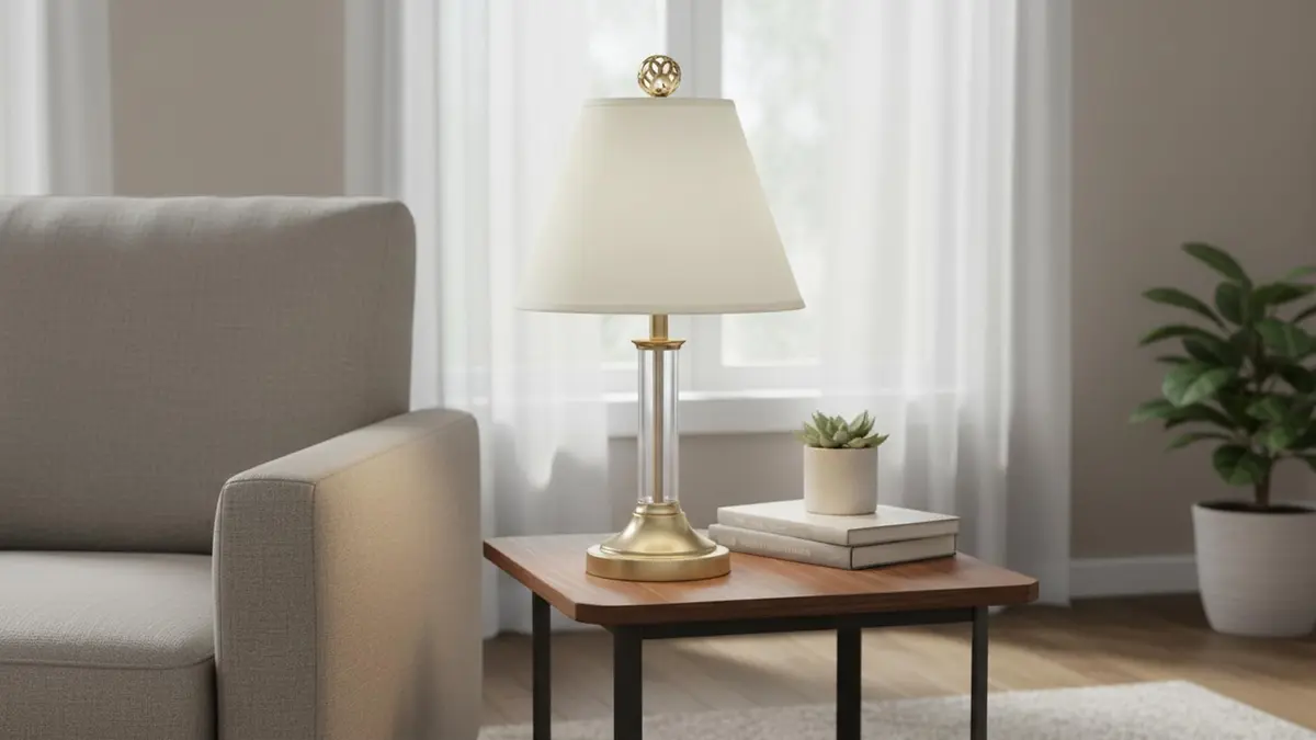 Aspen Creative 32290A Off White Linen Empire Lampshade 14" | Transitional Hardback Shade - view 7