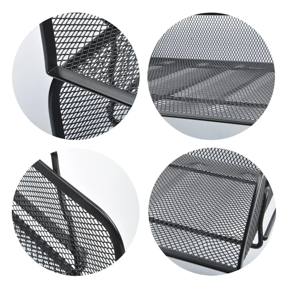 EASEPRES 4 Pack Stackable Desk Paper Tray, Metal Mesh Desktop Document Letter File Organizer for Office Home School, 13.5'' L x 9.75'' W x 11'' H, Black - view 5