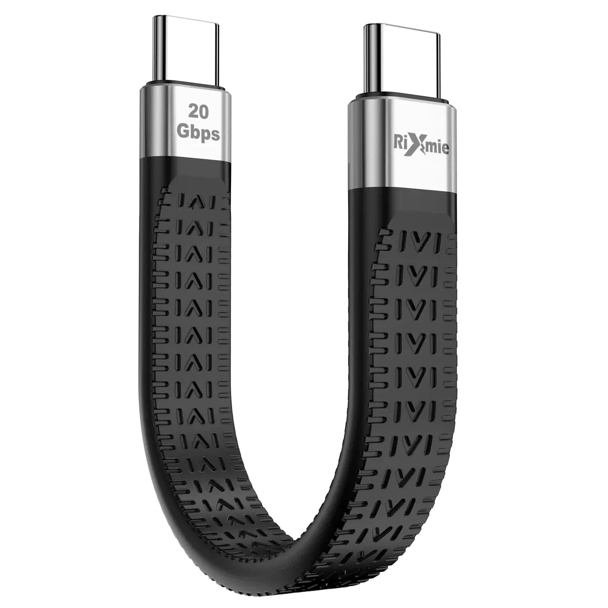 Rixmie 5-Inch USB-C to USB-C Cable 15cm (0.5 ft) | 100W PD, 20Gbps, 4K 60Hz - main product image