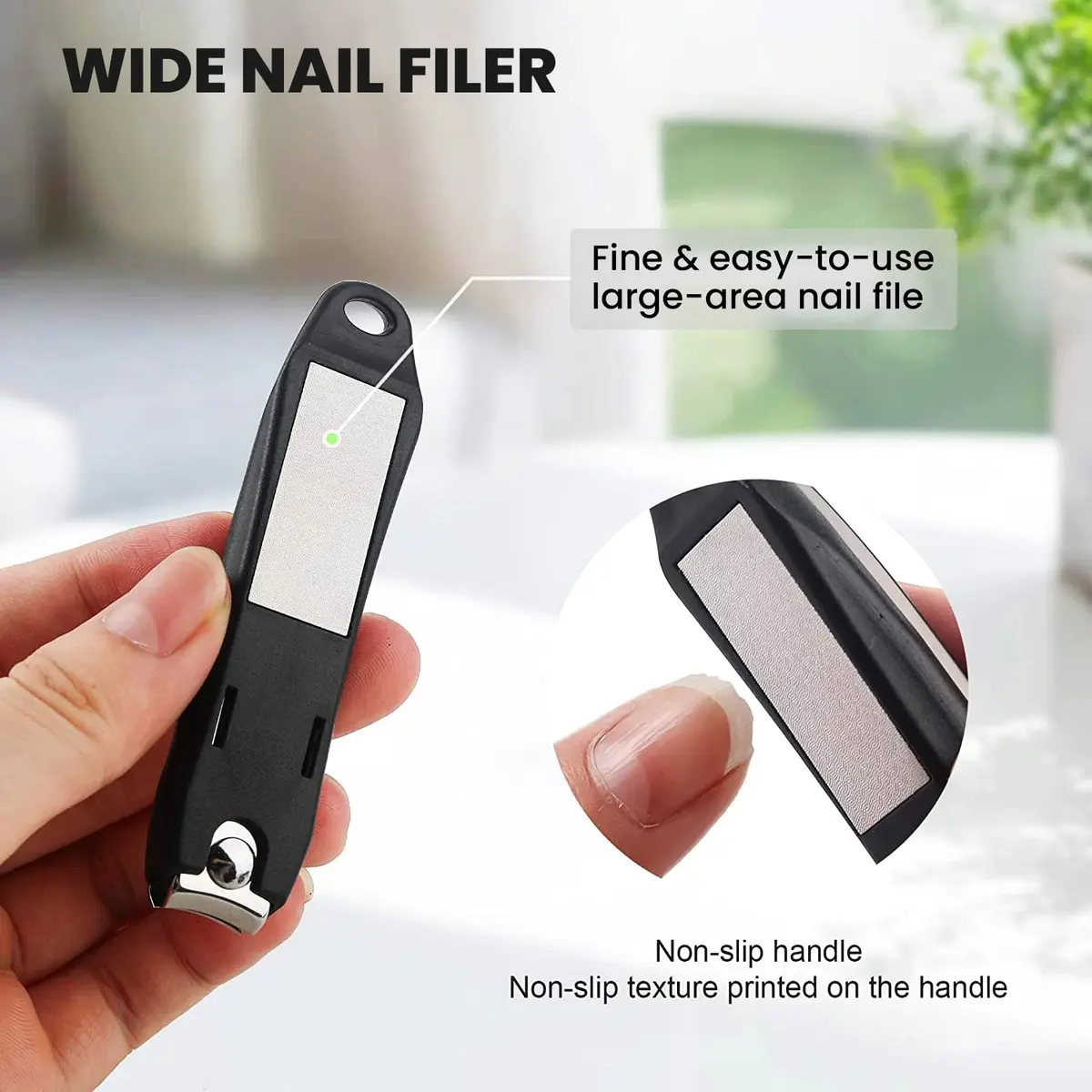 Ongle Precision Nail Clippers with Catcher & Filer, 9.1cm (3.6in) Stainless Steel | Professional Manicure Tools - view 5