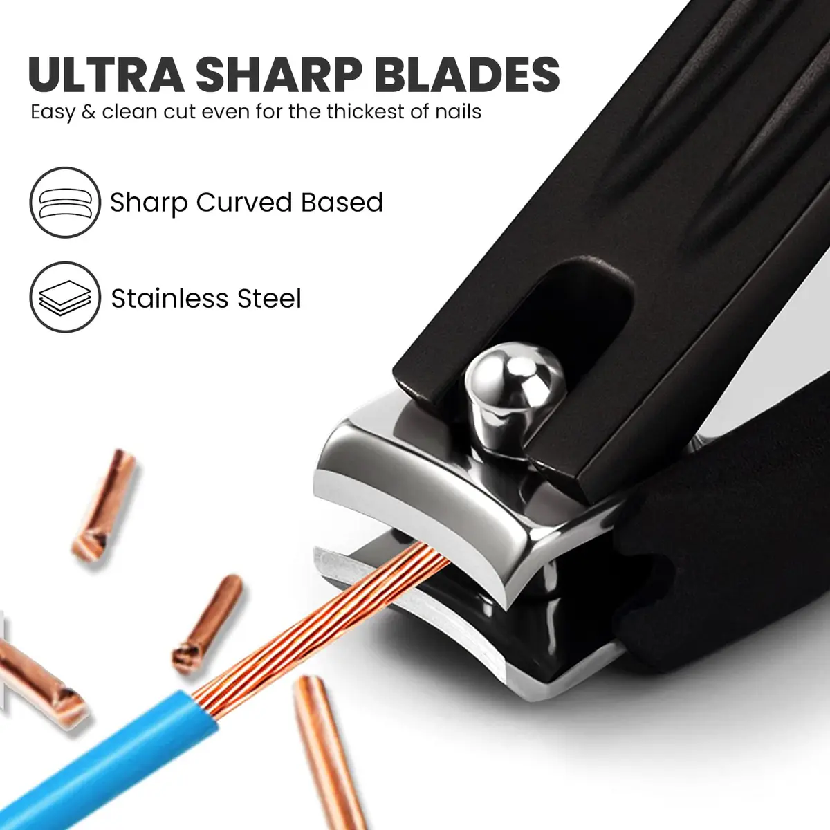 Ongle Precision Nail Clippers with Catcher & Filer, 9.1cm (3.6in) Stainless Steel | Professional Manicure Tools - view 7